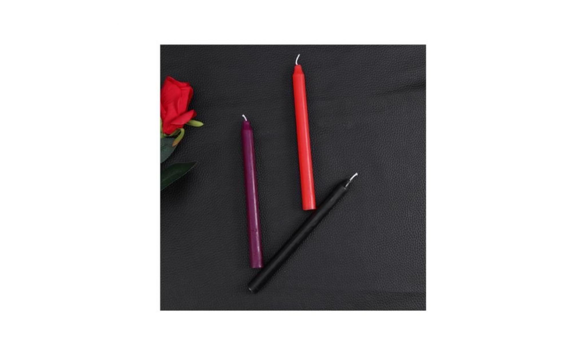 6pcs romantique sex cire dripping bougies pour amoureux (rouge   noir   violet) pas cher