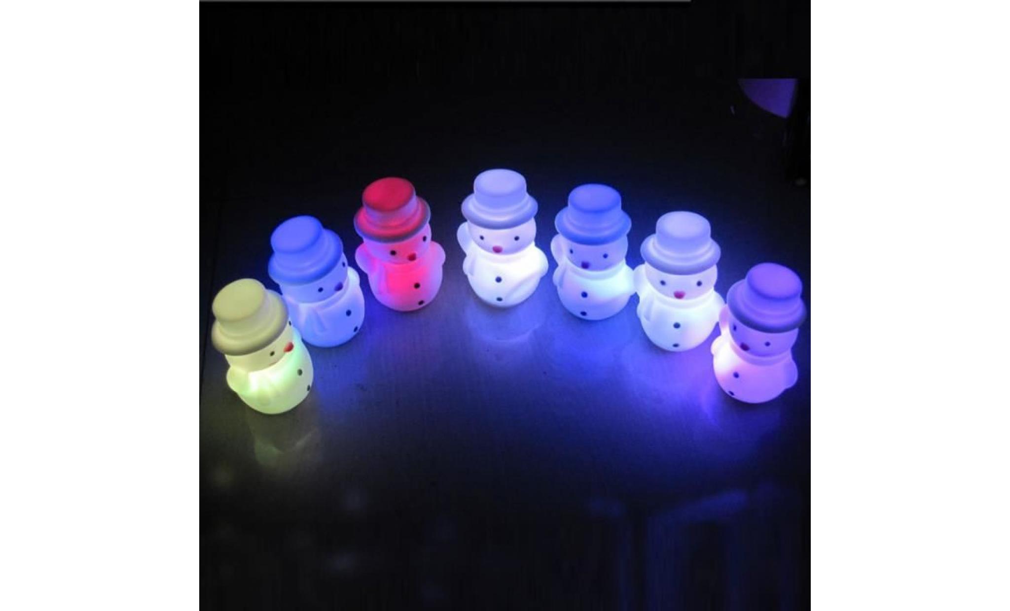 7 modification des couleurs forme de bonhomme de neige belle led night light bougie décoration lampe  7716