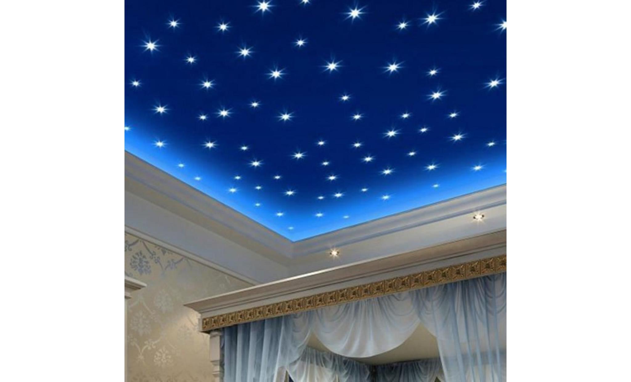 76pcs étoiles lumineuses brillent dans l'obscurité stickers muraux plafond pour chambre d'enfants