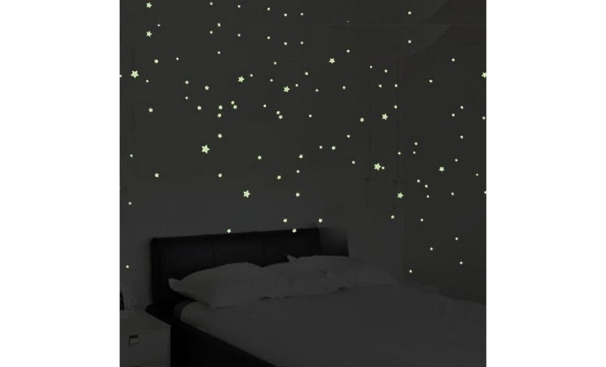 76pcs étoiles lumineuses brillent dans l'obscurité stickers muraux plafond pour chambre d'enfants pas cher
