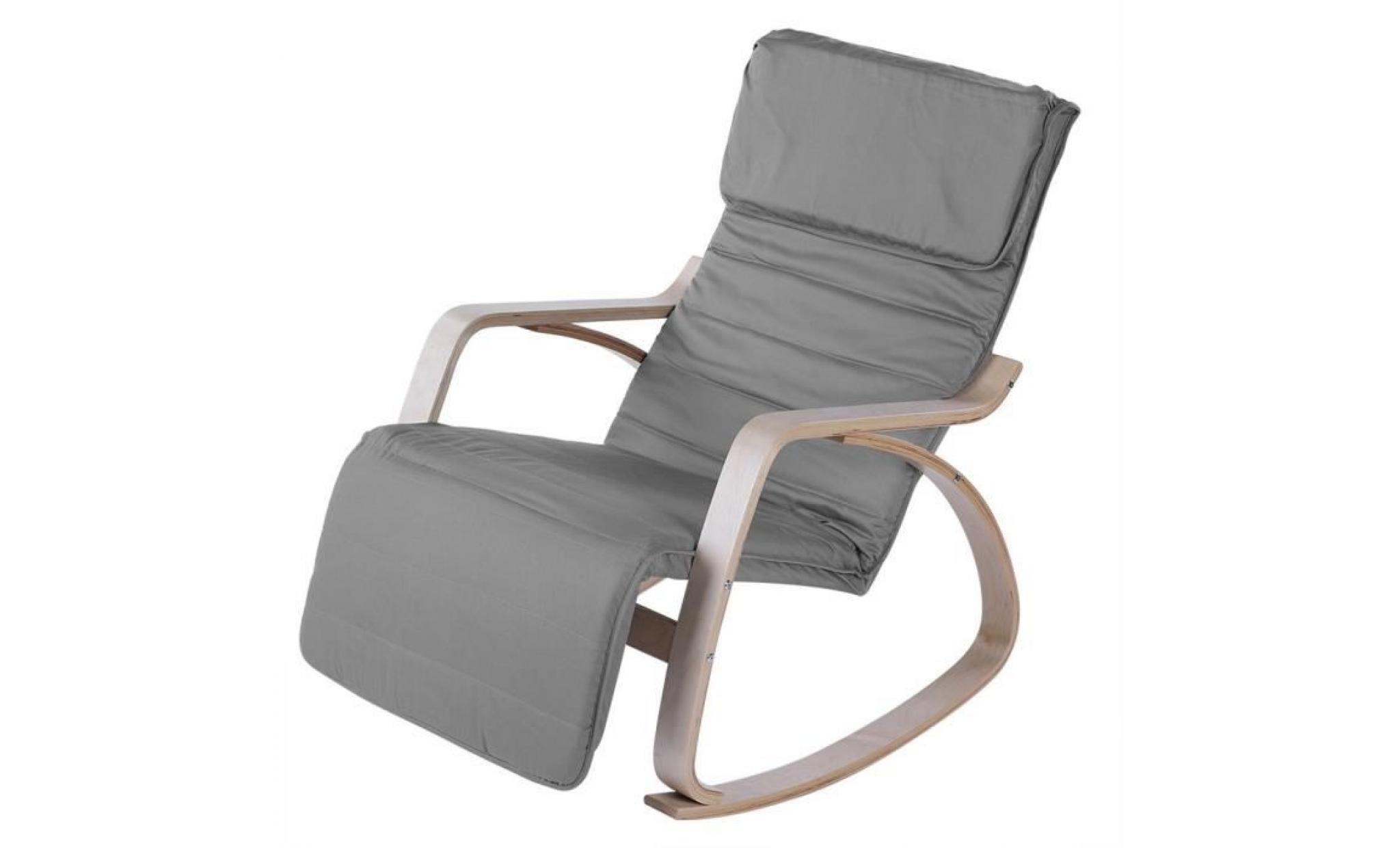 77* 98cm chaise de détente modernes confortable de bascule réglables de bureau à la maison   beige
