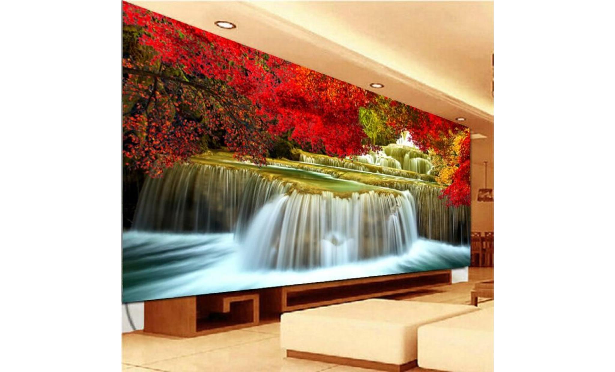 80x30cm grand résine diamant peinture cascade paysage mur salon décor pas cher