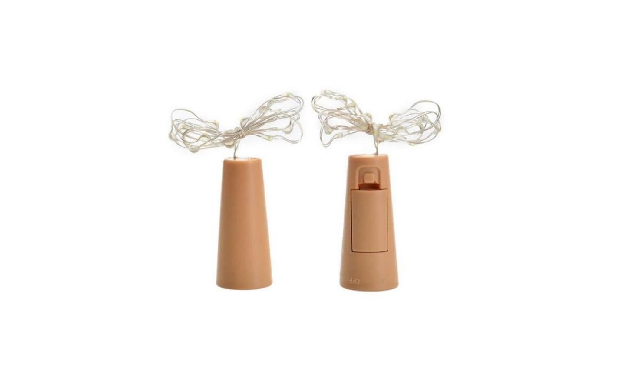 8led copper wire wine bottle cork shape light starry light wedding decor qinhig1606 pas cher