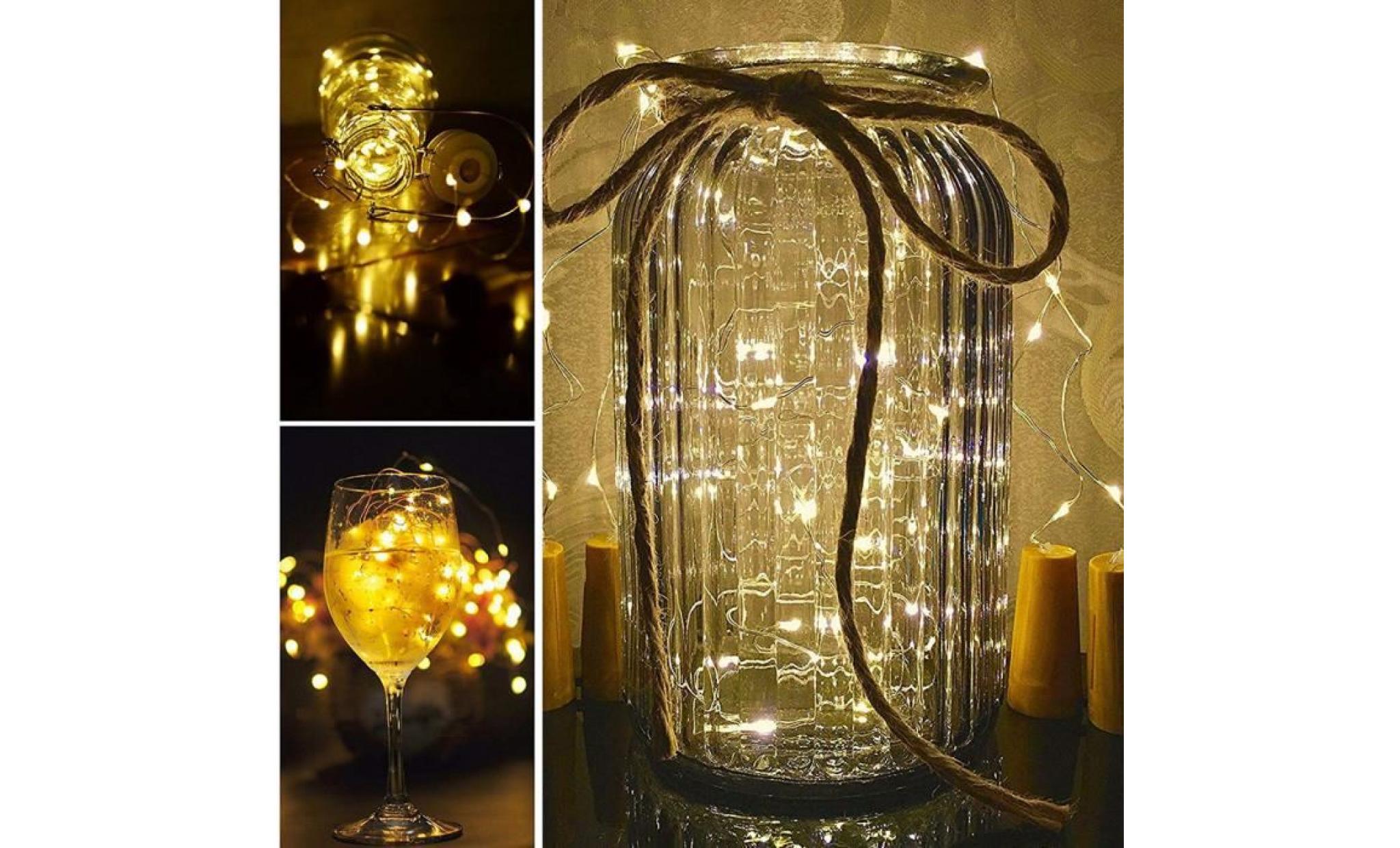 8pcs cork shaped led night starry light wine bottle lamp for party decor yellow pageare3365 pageare3365 pas cher