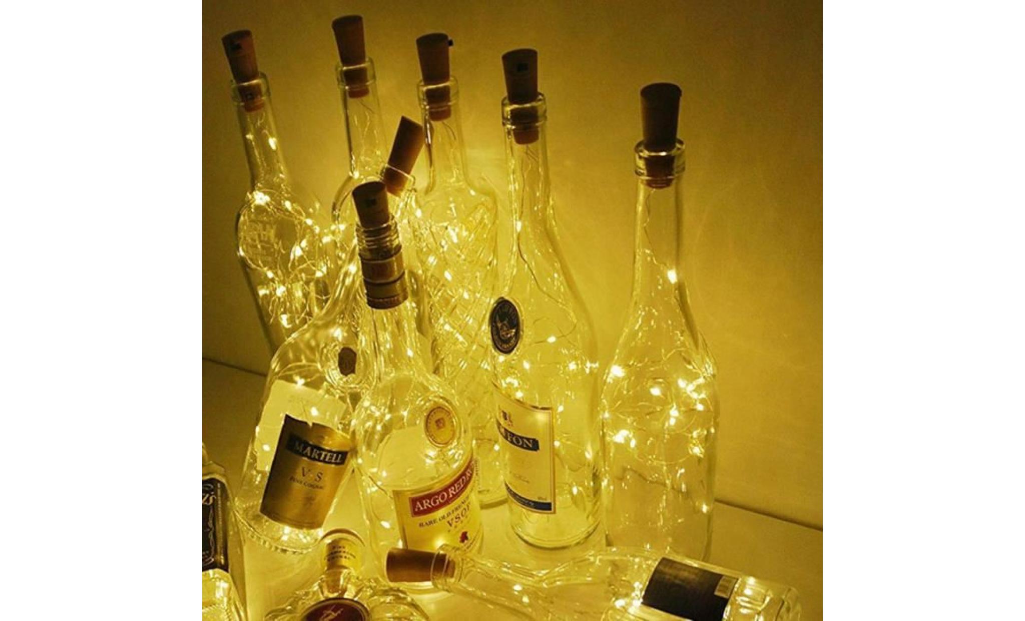 8pcs cork shaped led night starry light wine bottle lamp for party decor yellow pageare3365 pageare3365 pas cher
