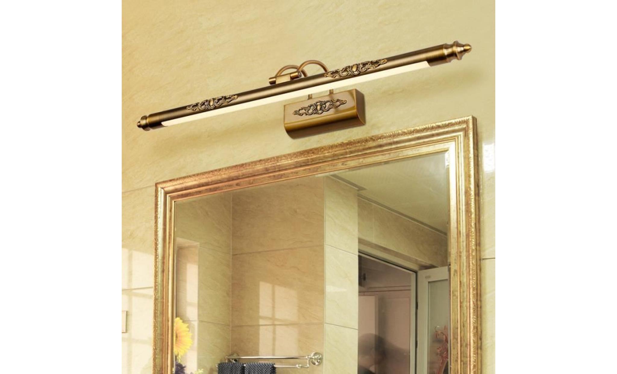 8w led miroir lumière 50cm bronze shell intérieur maison applique led maquillage Éclairage salle de bains luminaires pas cher