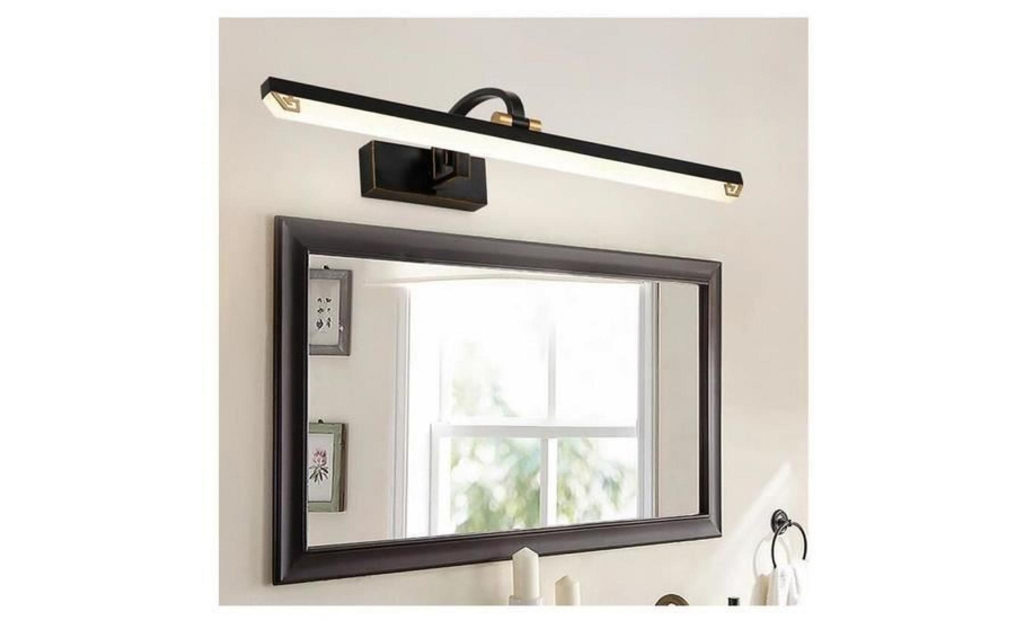 8w leds lampe applique éclairage noir pour salle de bain miroir lumière blanche miroir de courtoisie lampe chambre toilette