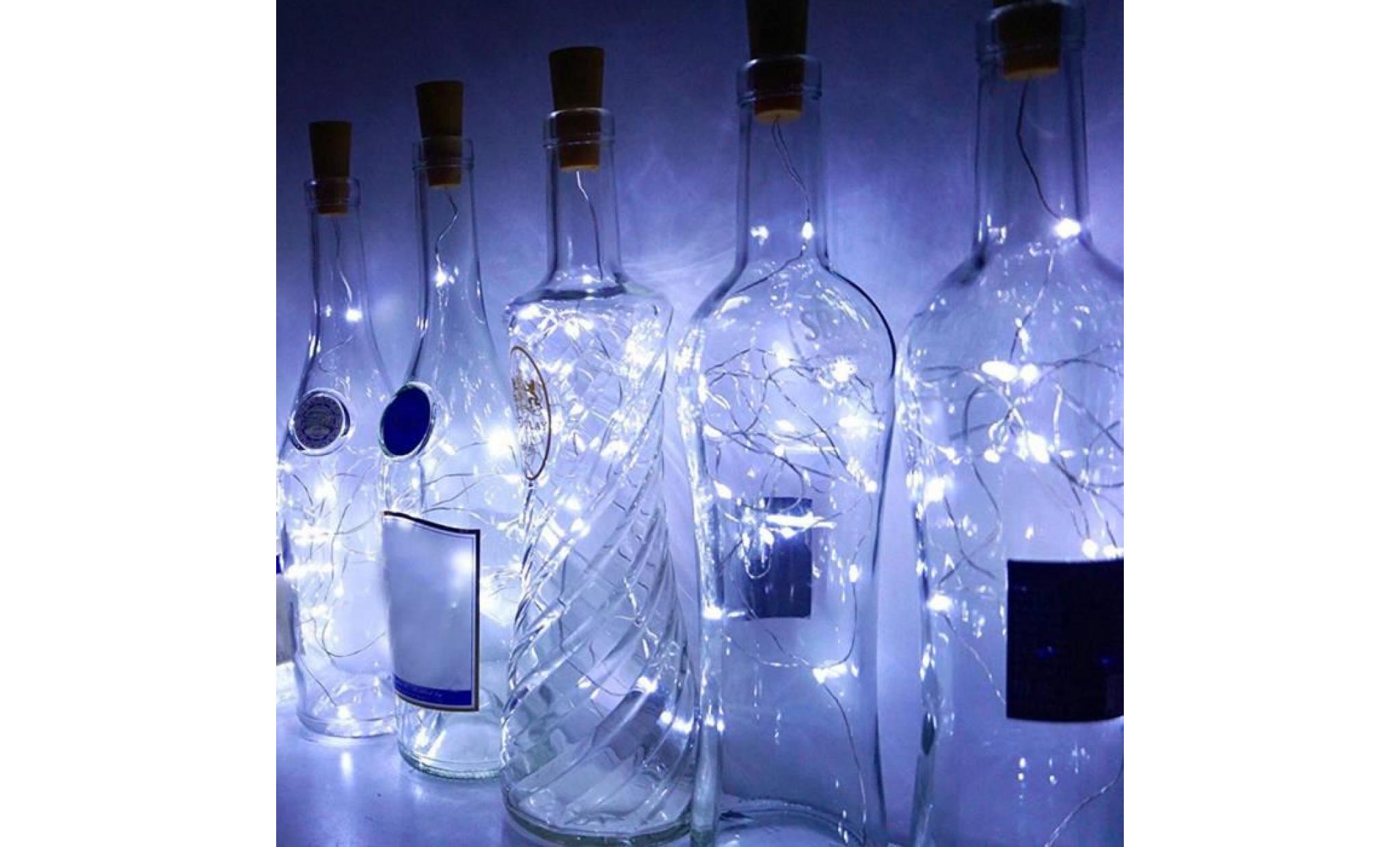 9pcs cork shaped led night light starry wine bottle lamp for party decor white qinhig3180 pas cher