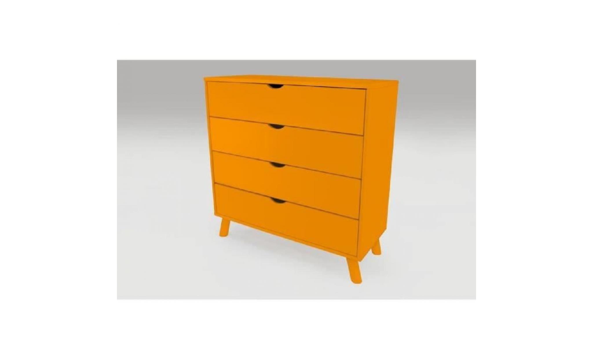 abc meubles   commode viking scandinave bois (orange) pas cher