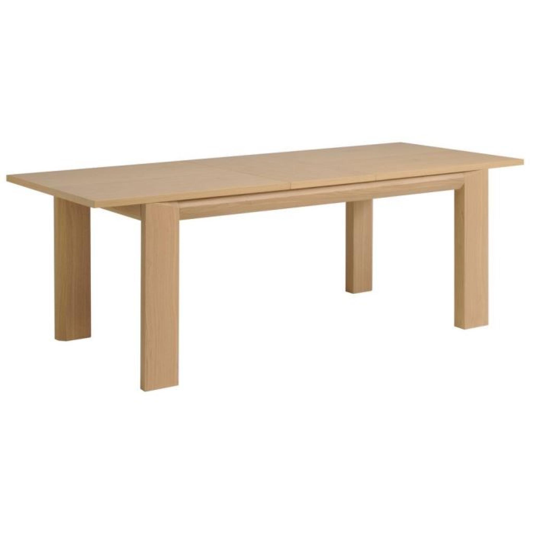 ACADEMY Table L180/225/270 cm finition chêne brut pas cher