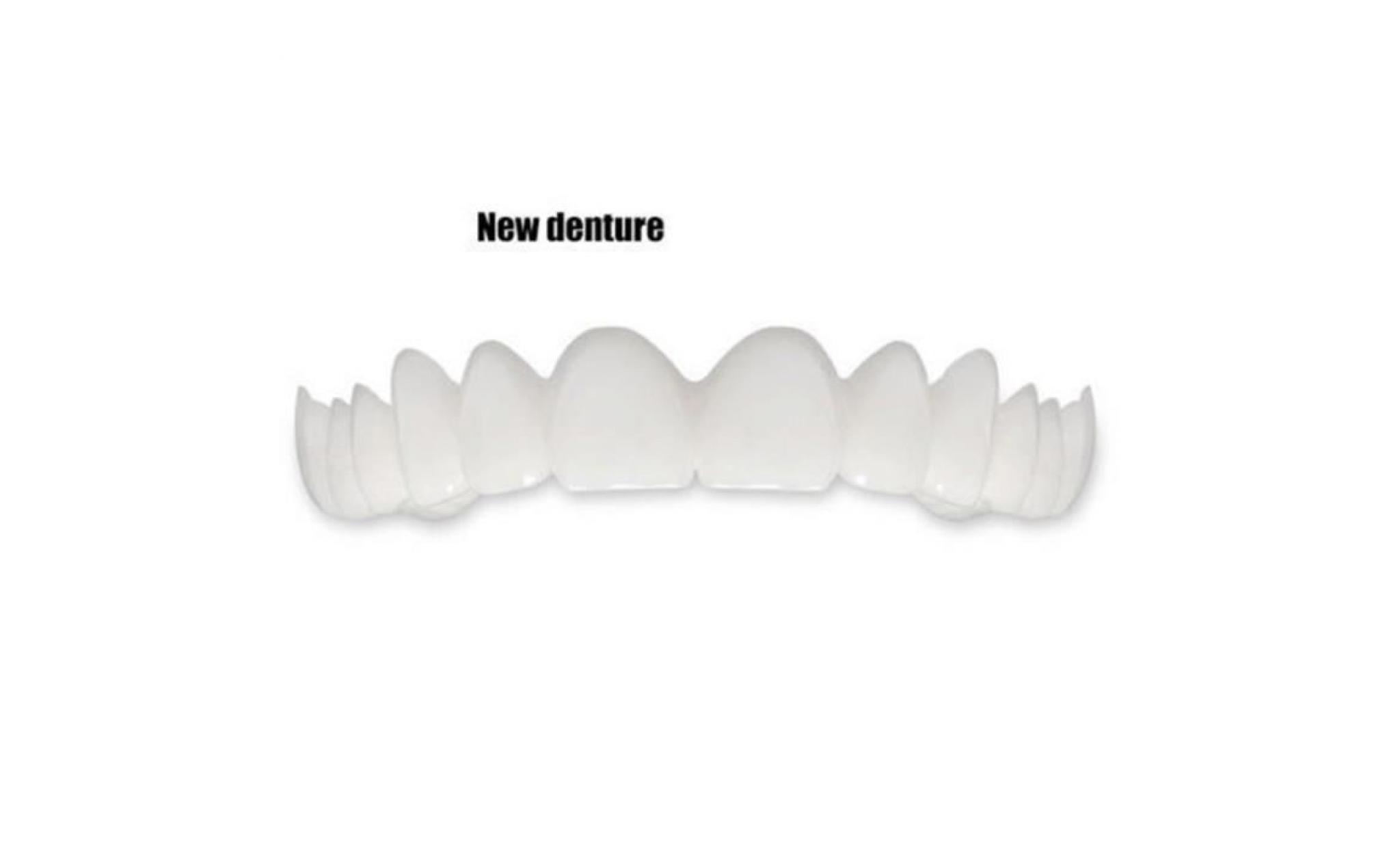 accessoire pour prothèses dentaires avec fausse dent et dents blanches comfort fit flex pour hommes, femmes pas cher