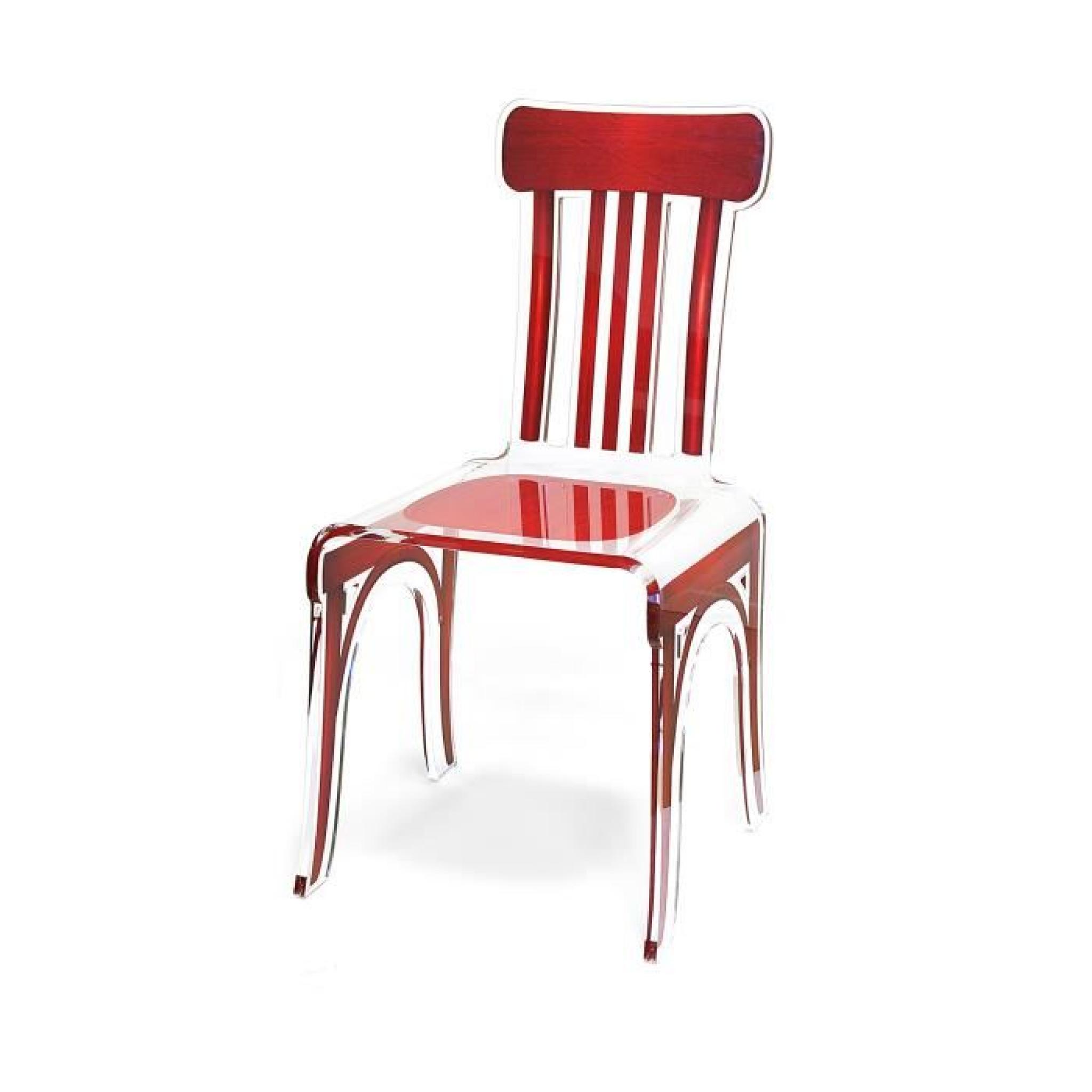 Acrila - Chaise Bistrot - Rouge