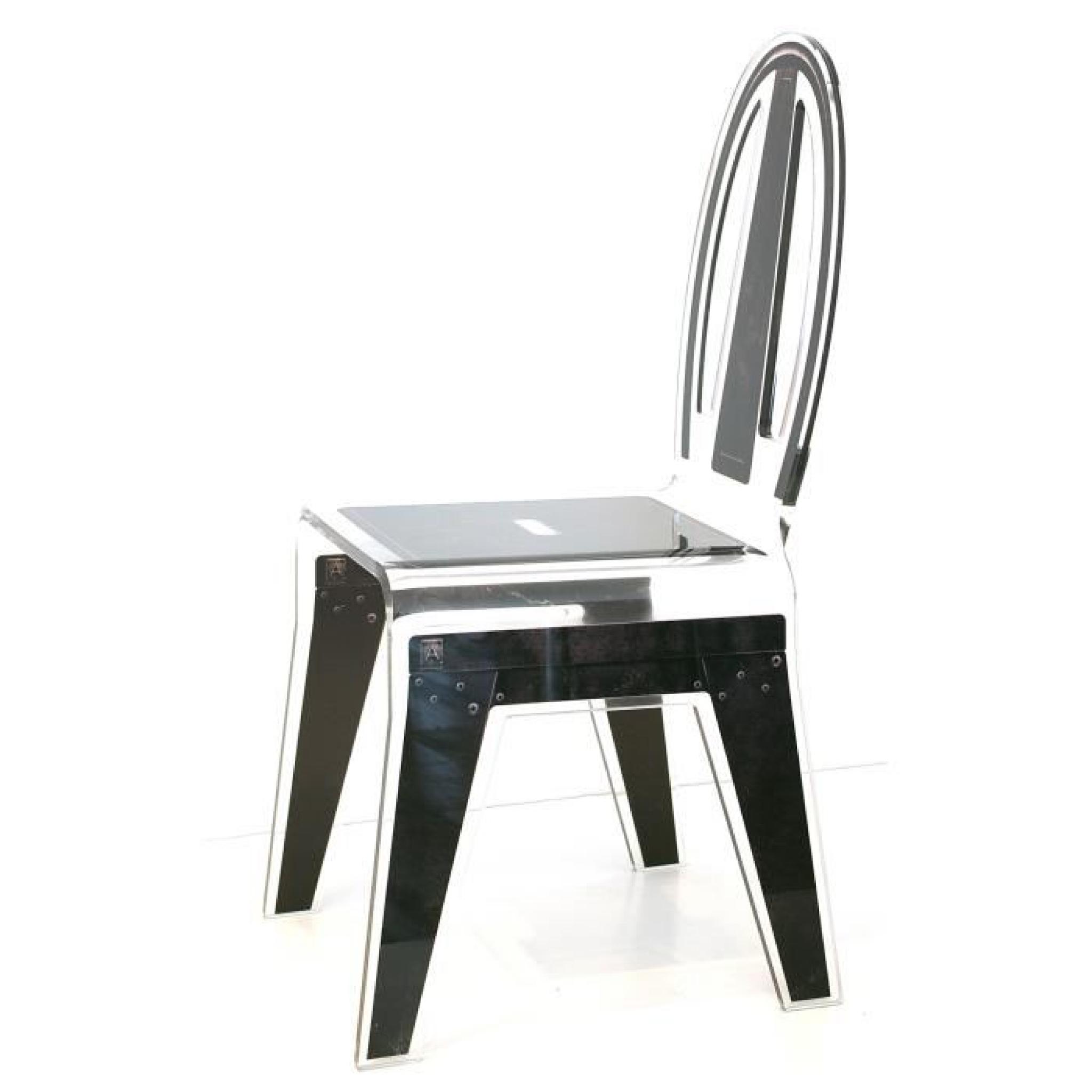 Acrila - Chaise Factory - Noir pas cher