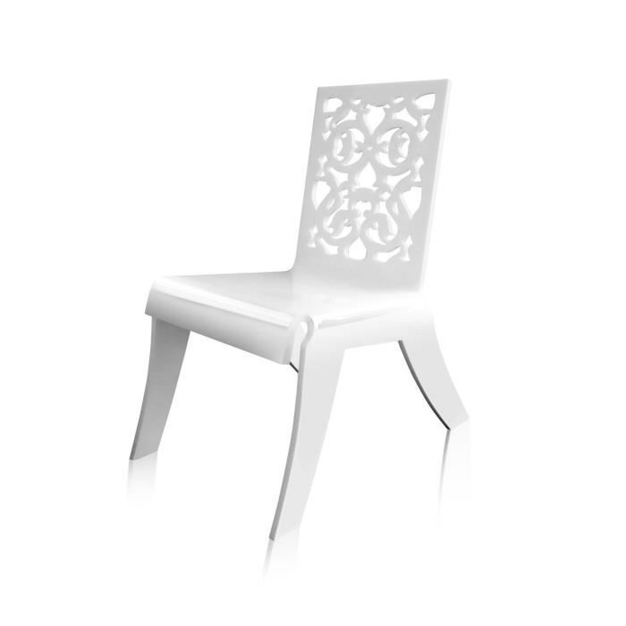 Acrila - Chaise relax Grand Soir - Dentelle - Blanc