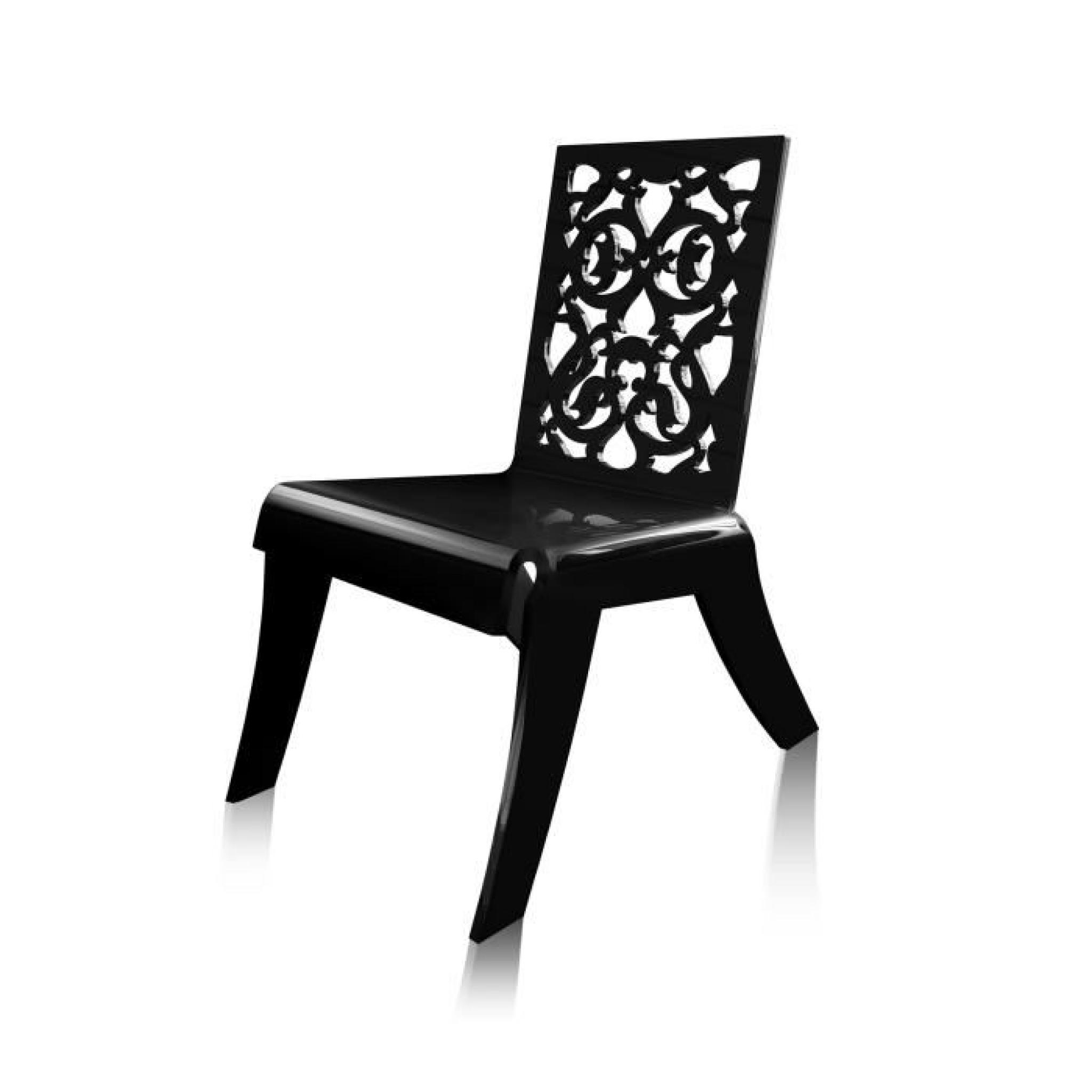 Acrila - Chaise relax Grand Soir - Dentelle - Noir