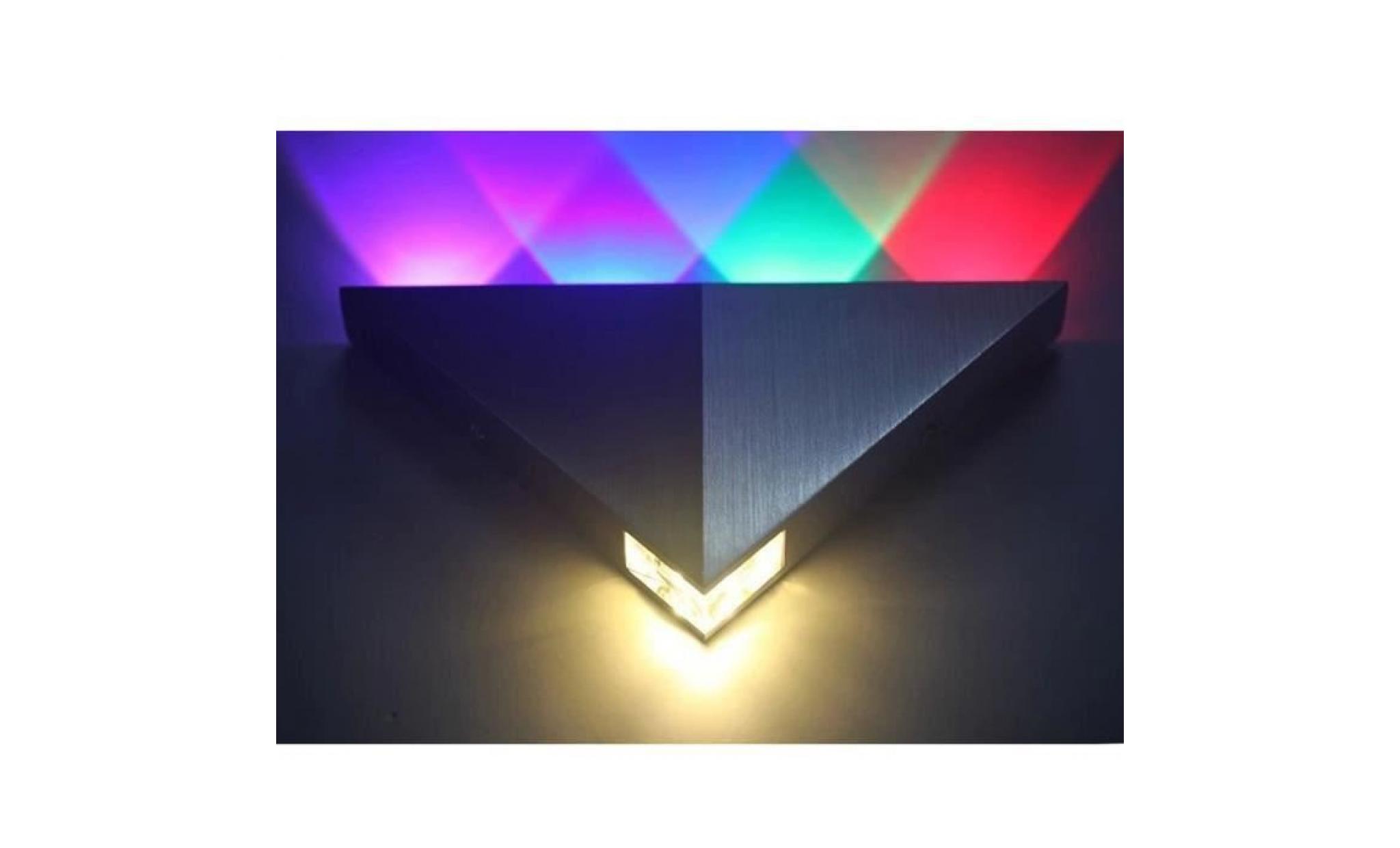 aihontai® applique murale 5w multicolore triangle interieur led lampe pour la maison id817