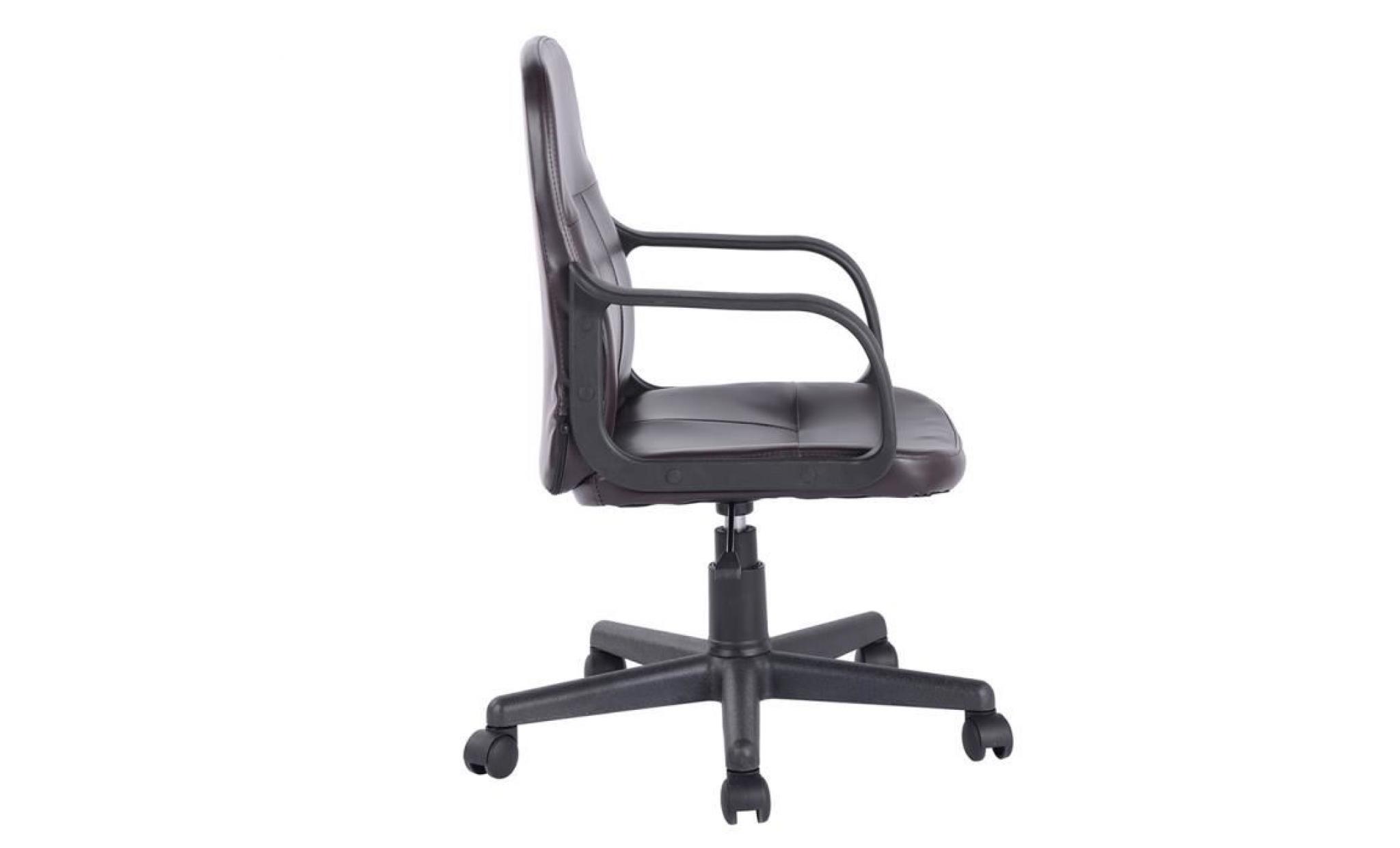 aingoo  fauteuil de bureau   simili brun   contemporain   l 45 cm x p 48.5 cm pas cher