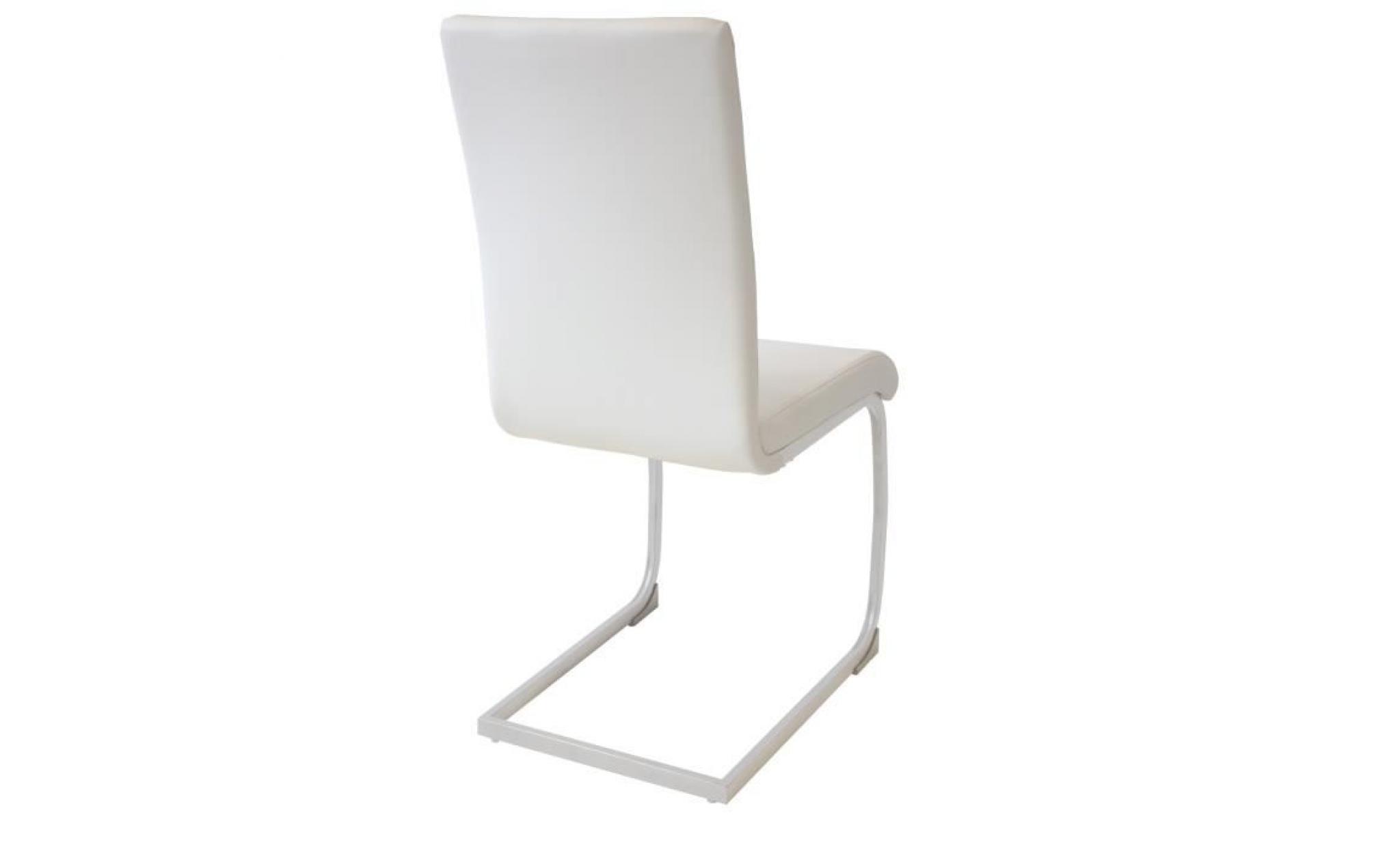 albatros chaise cantilever murano lot de 4 chaises, blanc, testé par sgs pas cher