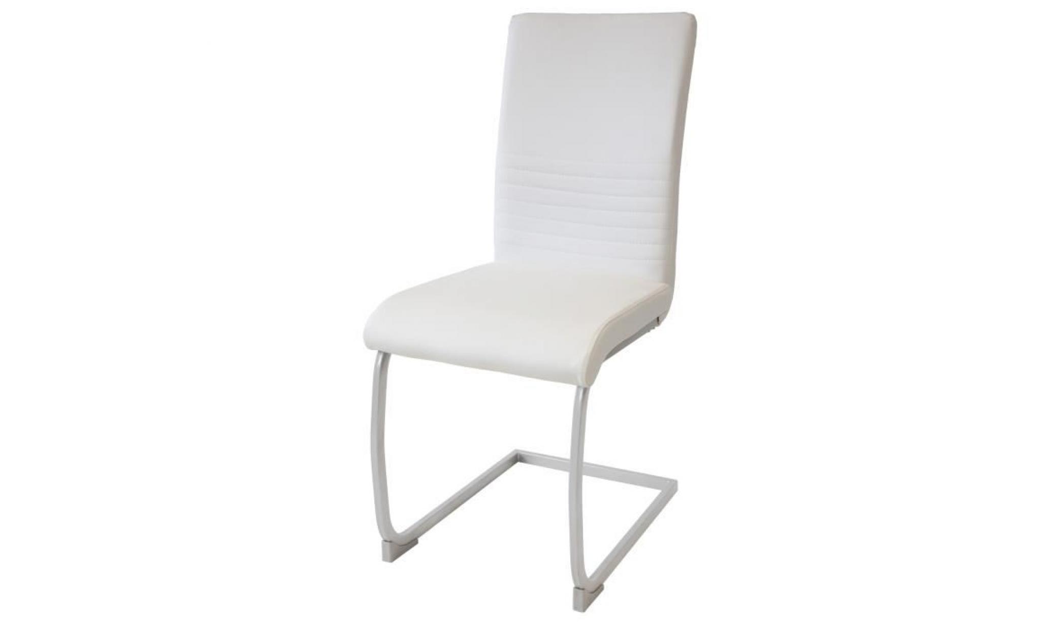 albatros chaise cantilever murano lot de 4 chaises, blanc, testé par sgs pas cher