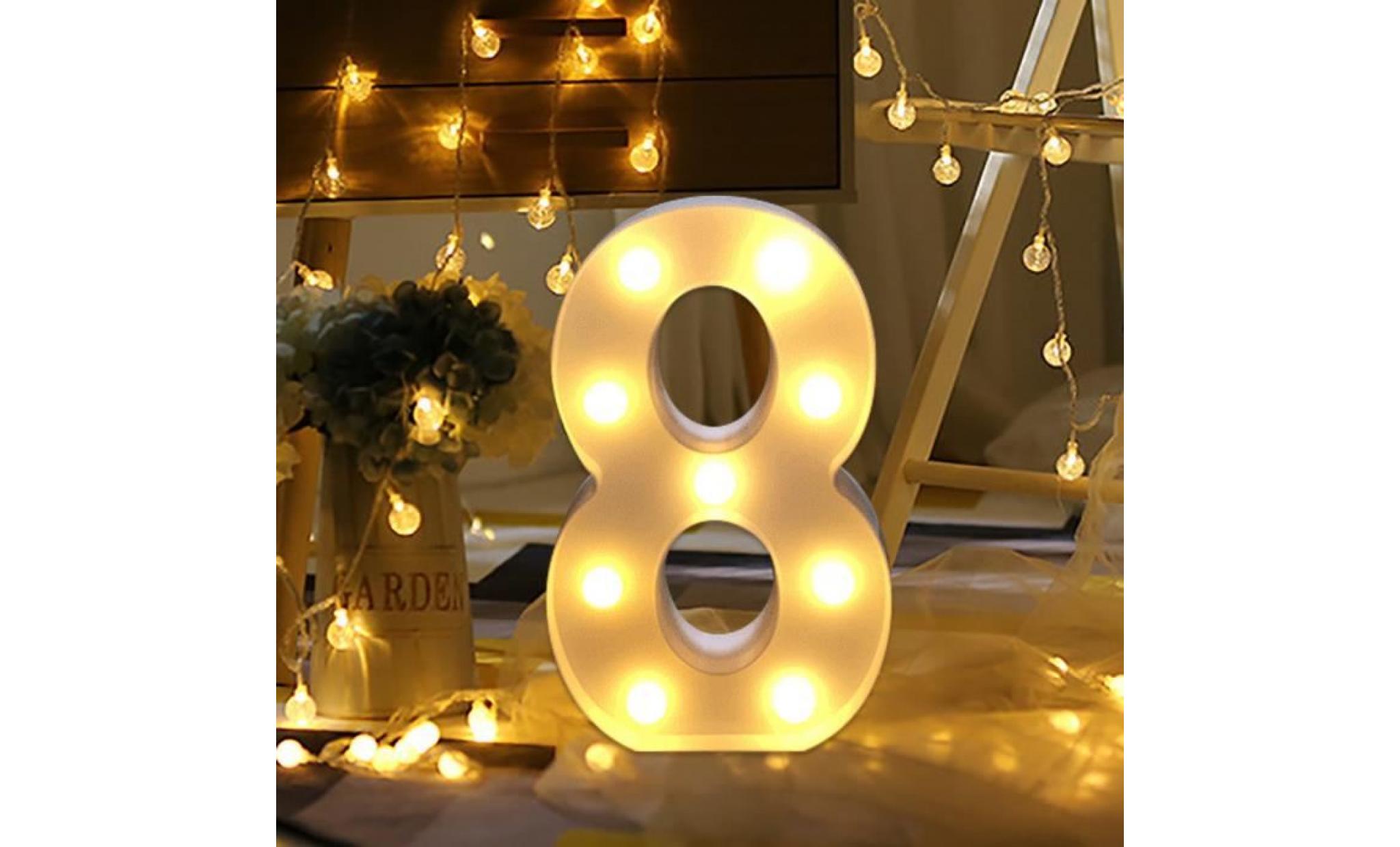 alphabet led digital lights light up white plastic digital standing hanging h qinhig3681