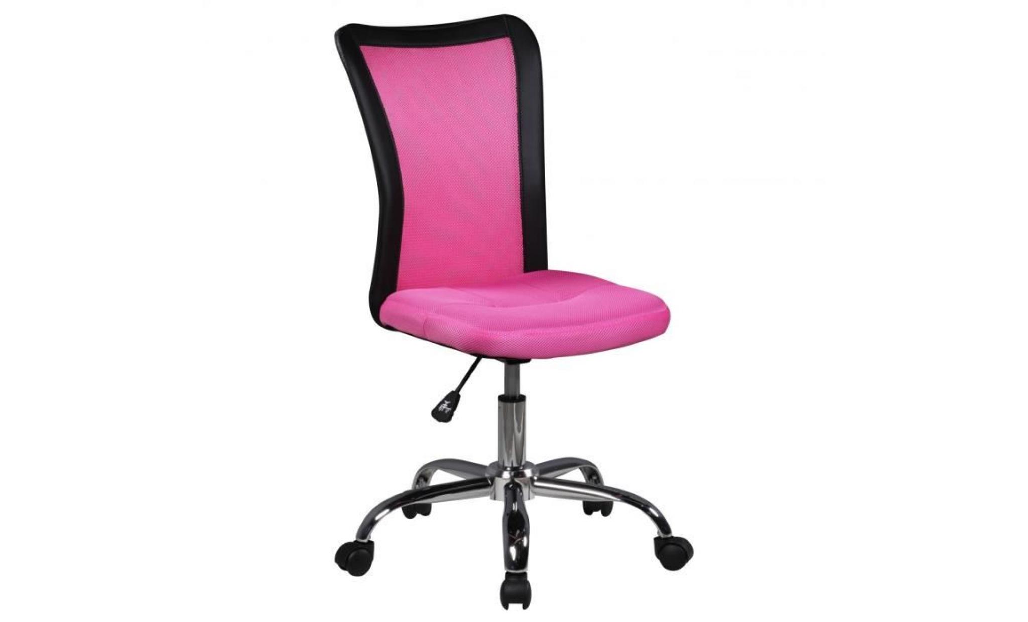 amstyle chaise de bureau enfants lukas rose pour les enfants de 6 avec dossier et roulettes de sol souples chaise jeunesse