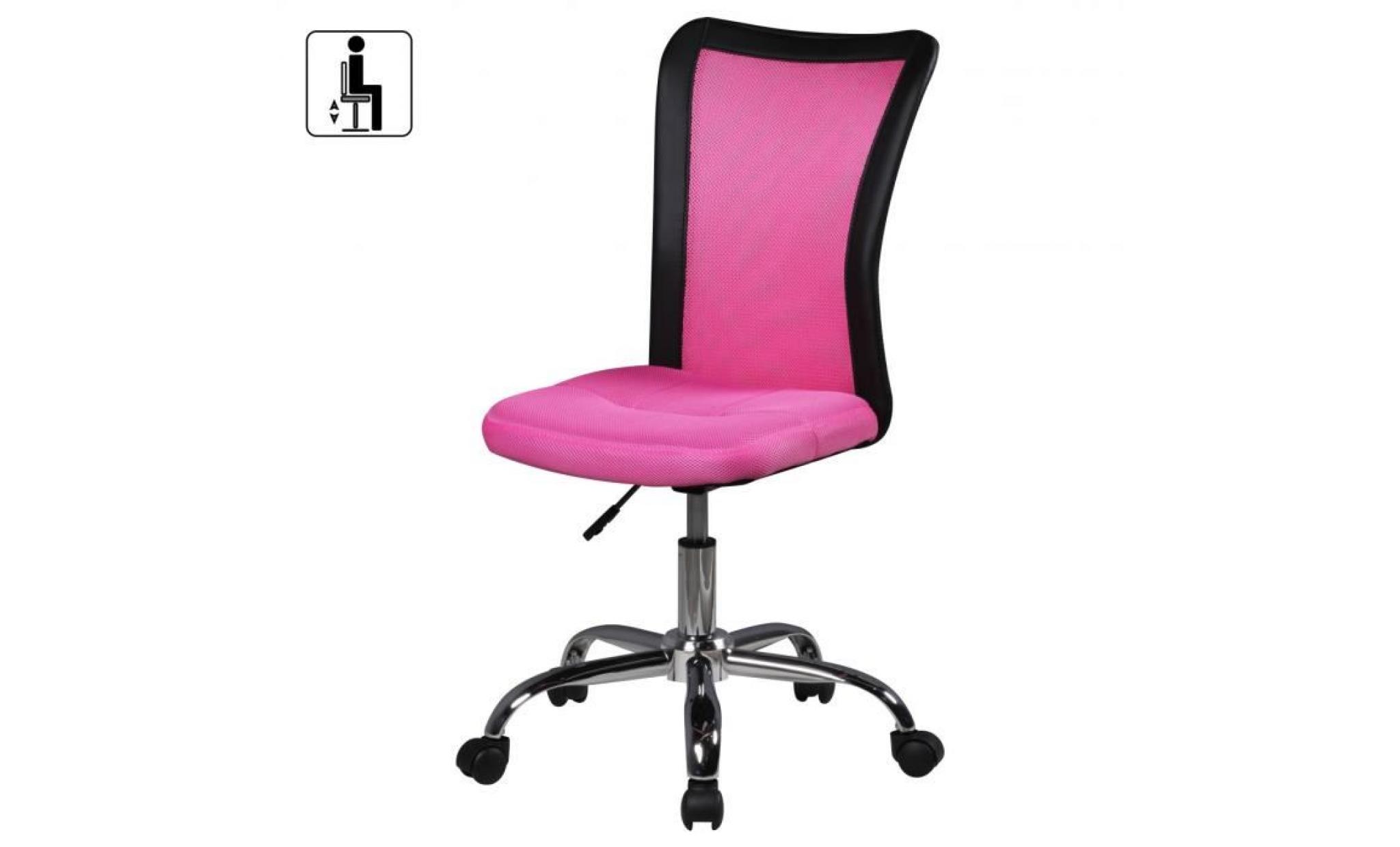 amstyle chaise de bureau enfants lukas rose pour les enfants de 6 avec dossier et roulettes de sol souples chaise jeunesse pas cher