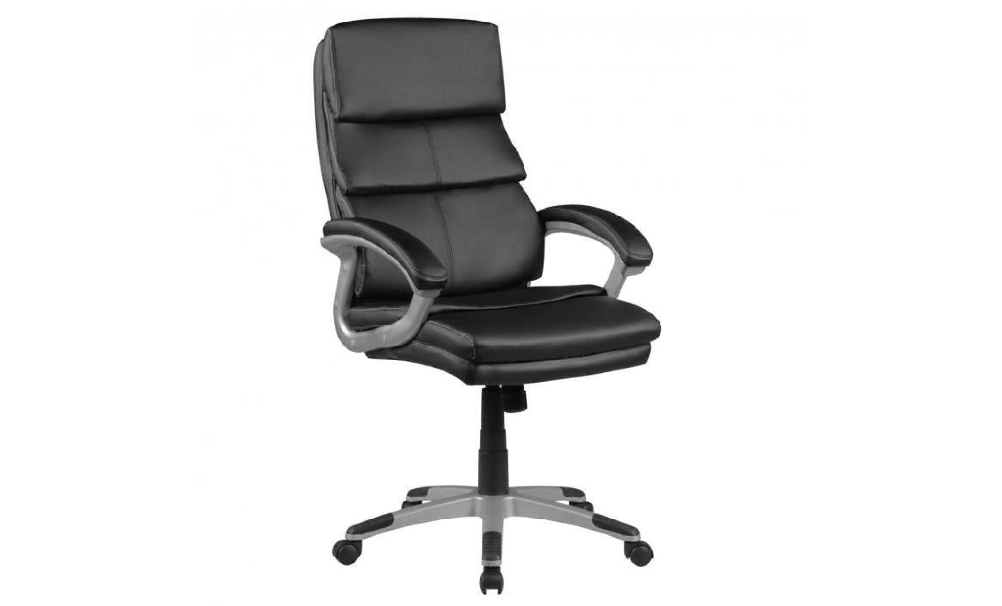 amstyle chaise de bureau fauteuils de direction san francisco noir pu chaise de bureau x xl chaise 120 kg pivotante avec