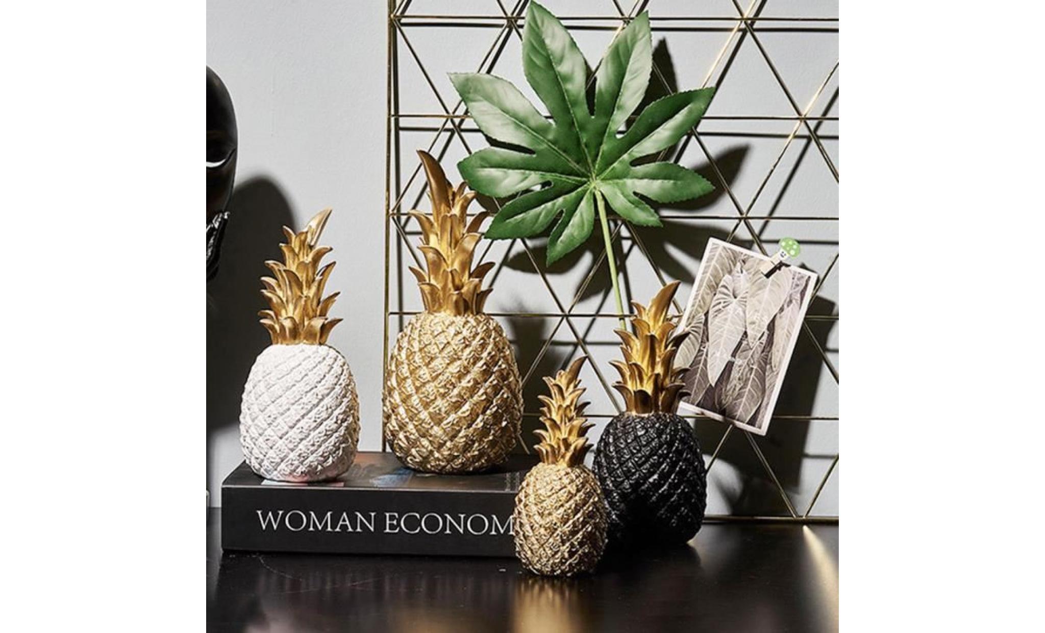 ananas en résine décorative conduit artisanat bureau ornement ameublement maison salon armoire décor noir m pas cher