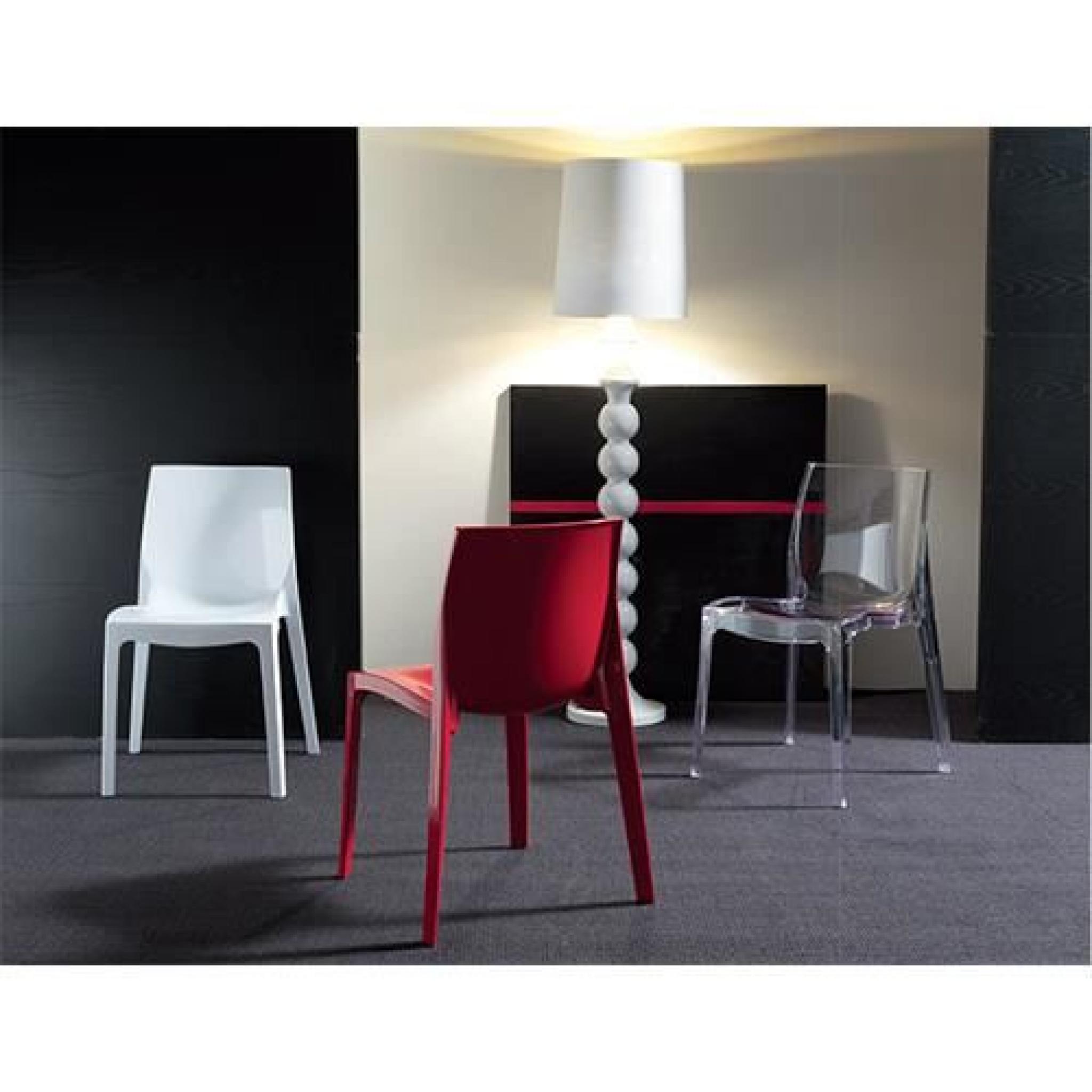 ANELA - Chaise en polycarbonate rouge