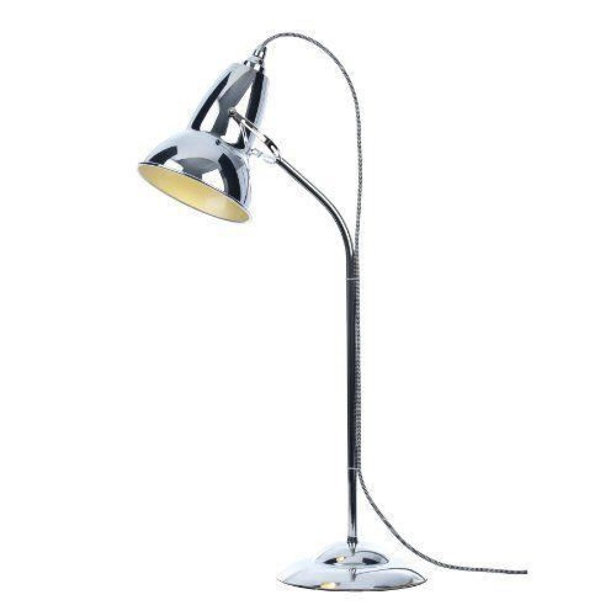 Anglepoise 30970 Duo Lampe de Table E27 240 V Chrome avec Câble Blanc / Noir