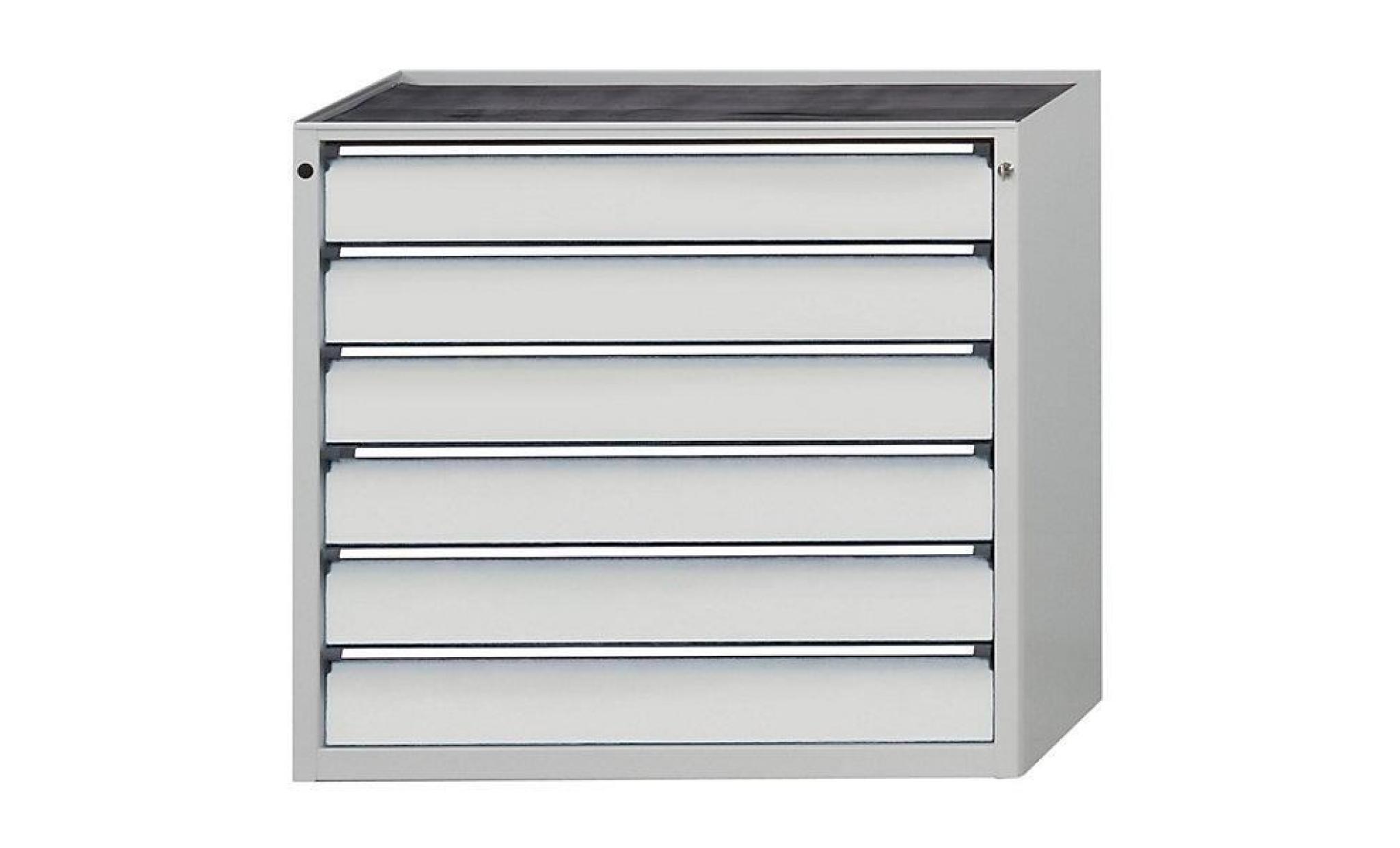 anke armoire à tiroirs, l x p 1060 x 675 mm 6 tiroirs, hauteur 980 mm, façade gris clair  