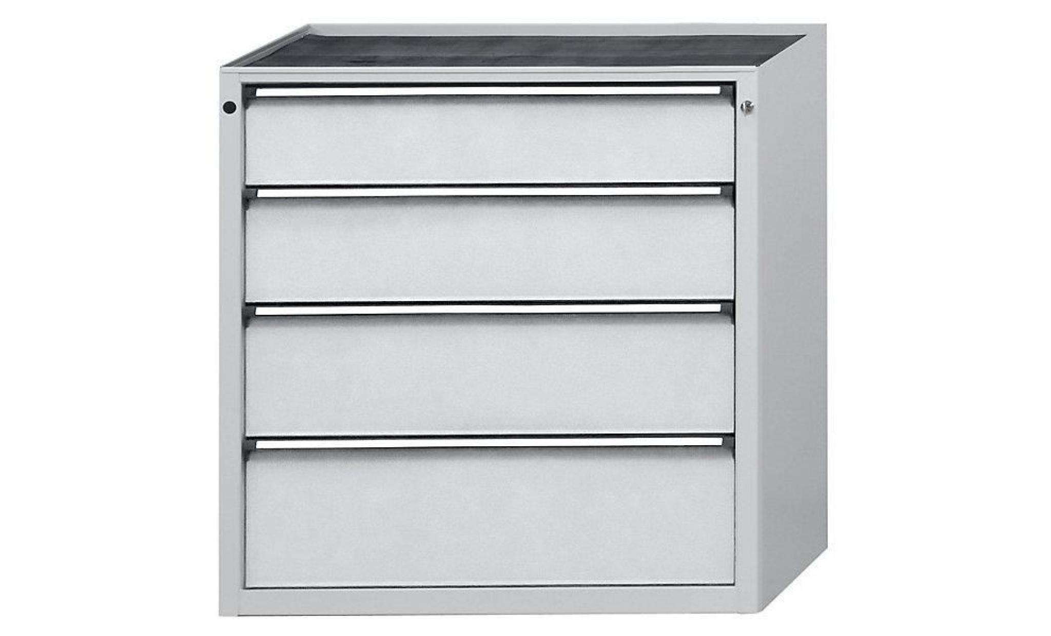 anke armoire à tiroirs, l x p 910 x 675 mm 4 tiroirs, hauteur 980 mm, façade gris clair  