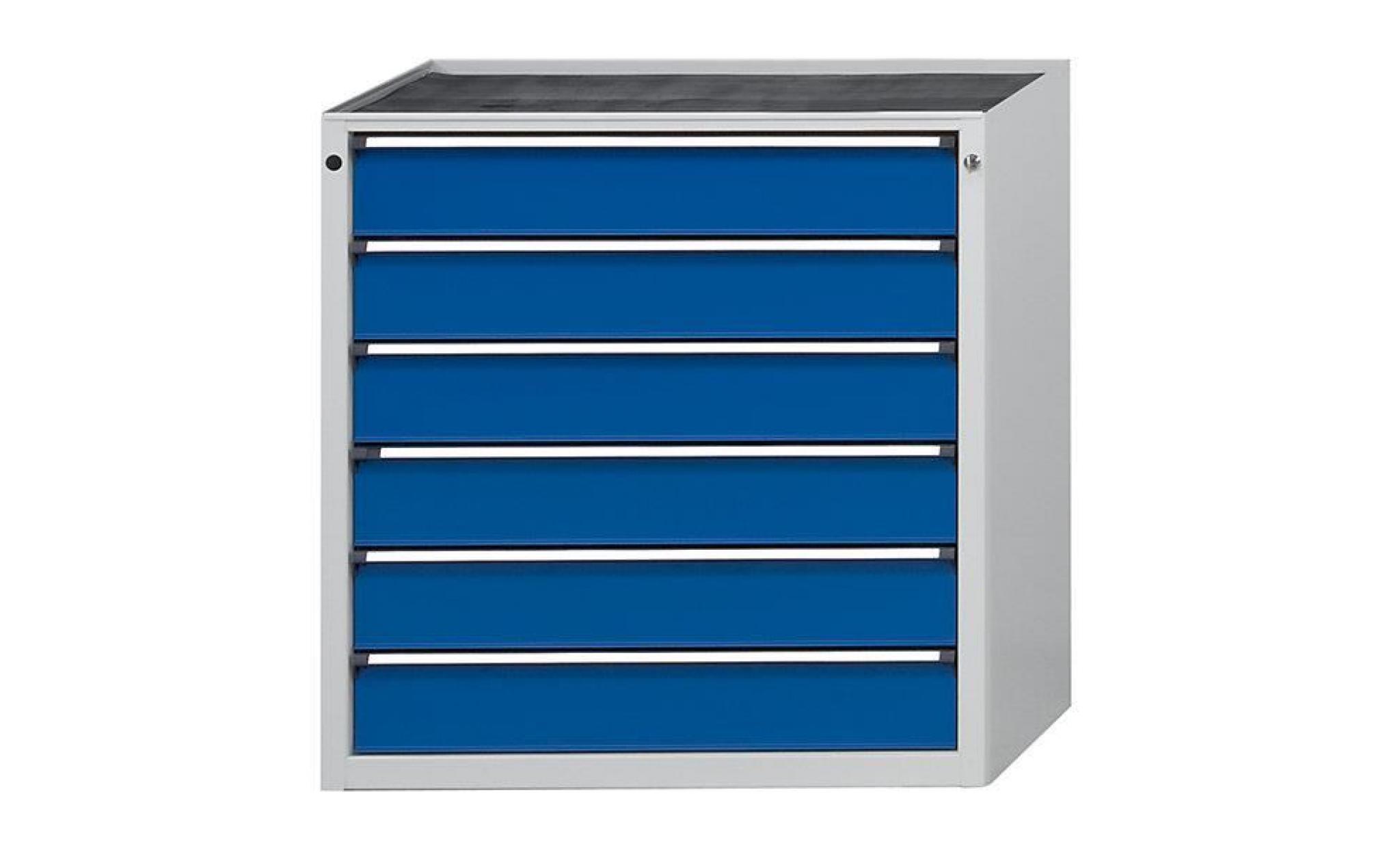 anke armoire à tiroirs, l x p 910 x 675 mm 6 tiroirs, hauteur 980 mm, façade bleu gentiane  