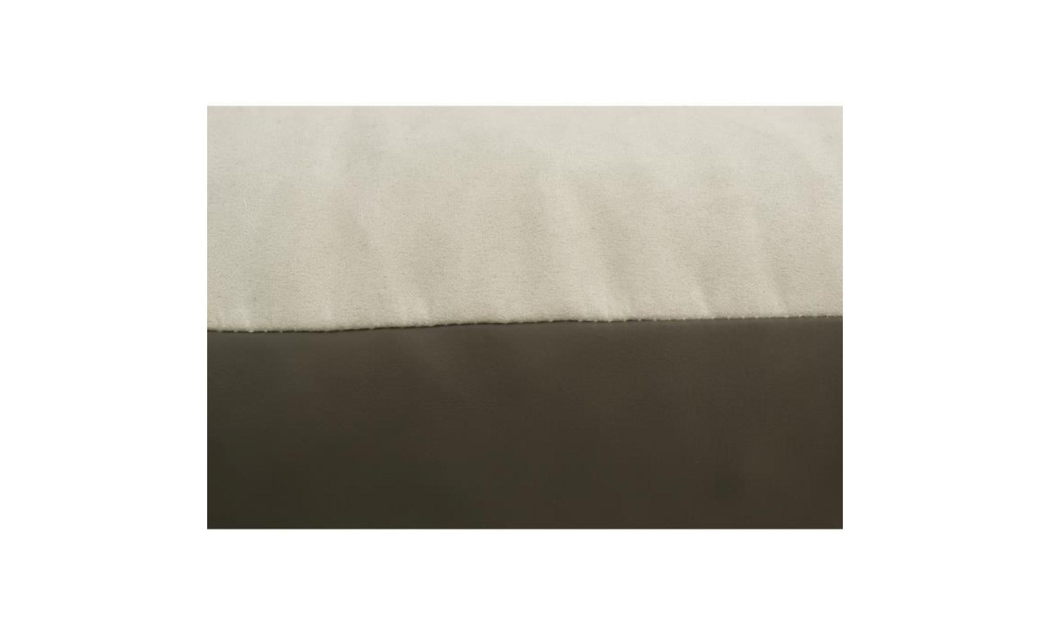apple canapé droit fixe 3 places   simili gris foncé et argile   contemporain   l 280 x p 119 cm pas cher
