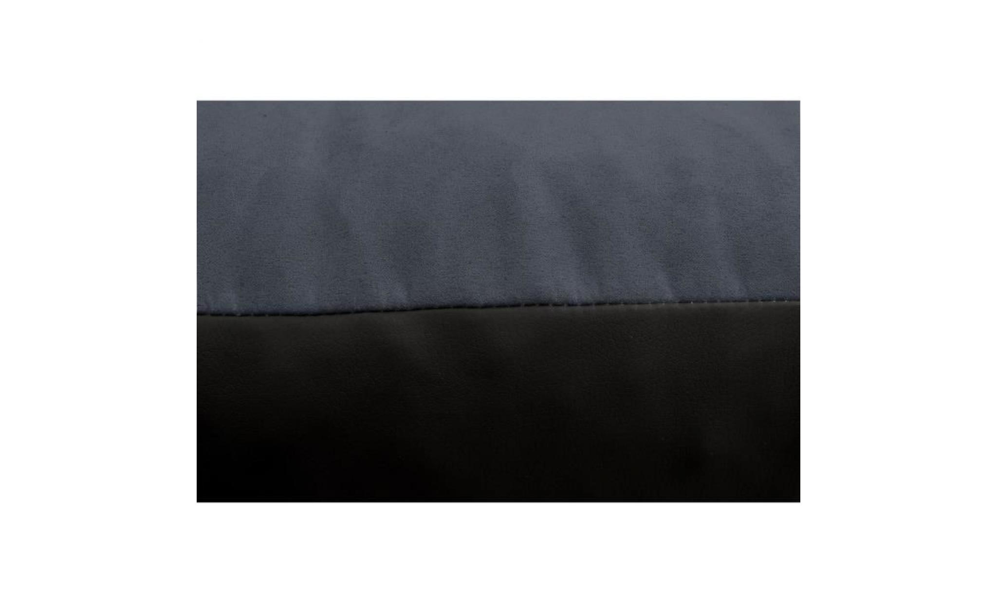 apple canapé droit fixe 3 places   simili noir et bleu   contemporain   l 280 x p 119 cm pas cher