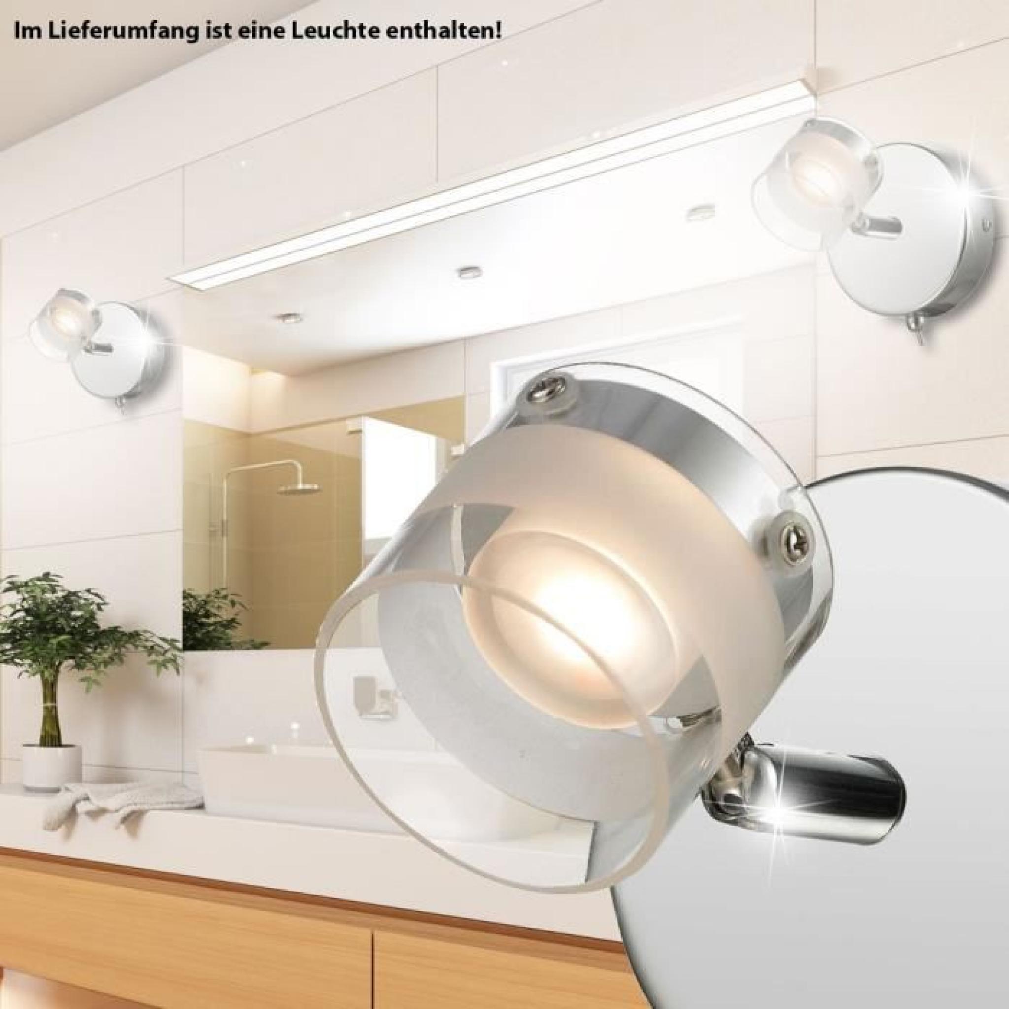 Applique COB LED luminaire mural spot mobile verre aluminium lampe salle de bains pas cher