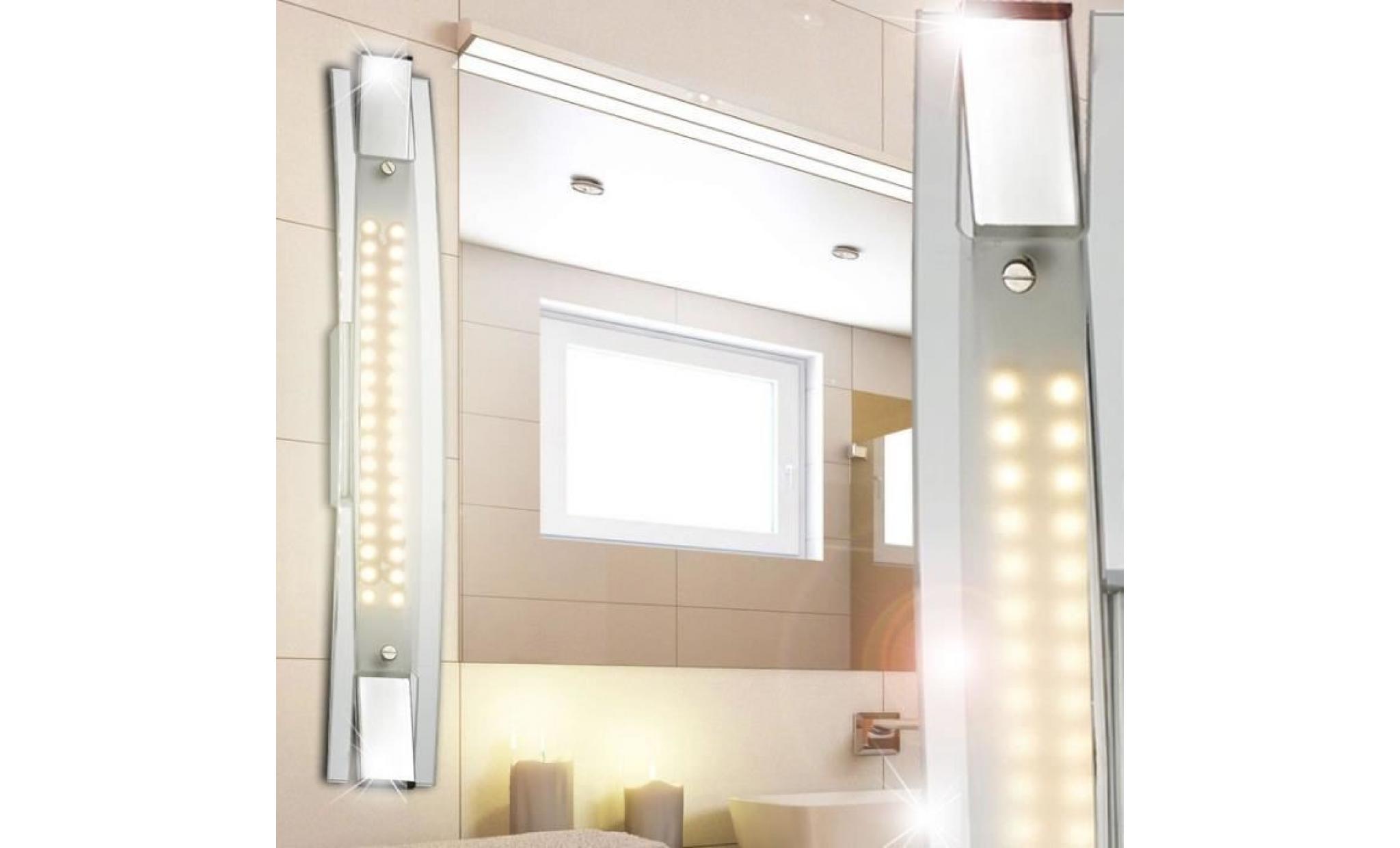 Applique DEL 4,8 watts lampe éclairage luminaire mural chrome chambre à coucher pas cher