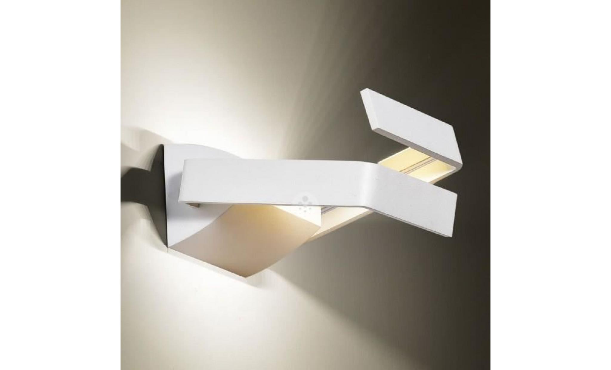 Applique LED design aluminium 2 bras rectangle - Arca