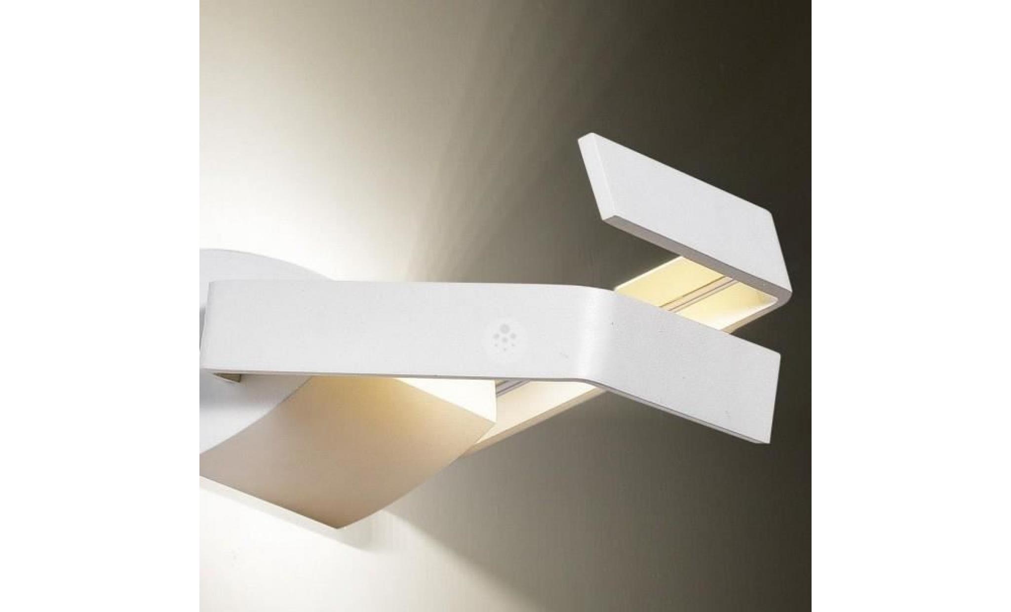 Applique LED design aluminium 2 bras rectangle - Arca pas cher