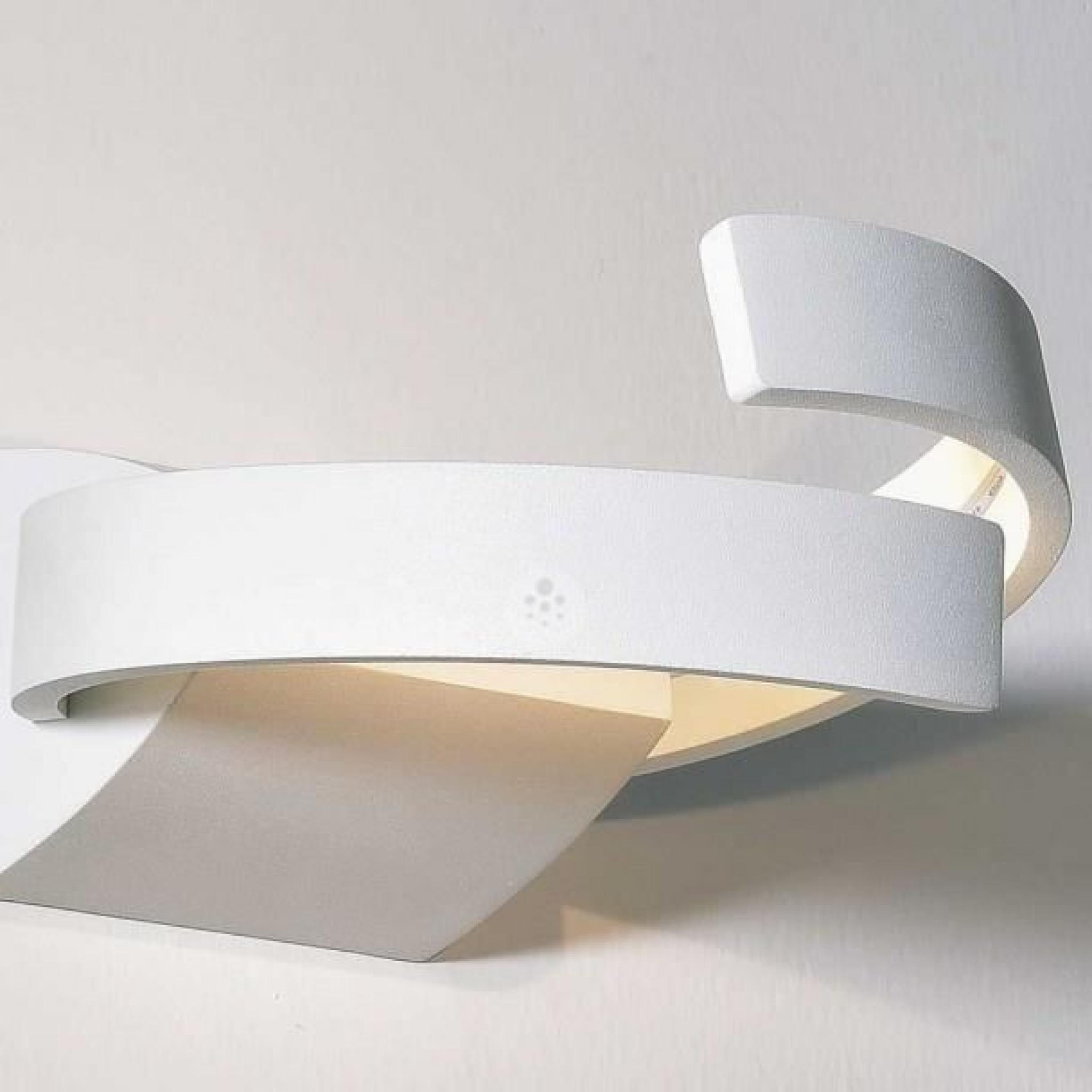 Applique LED design aluminium 2 bras rond - Arca pas cher