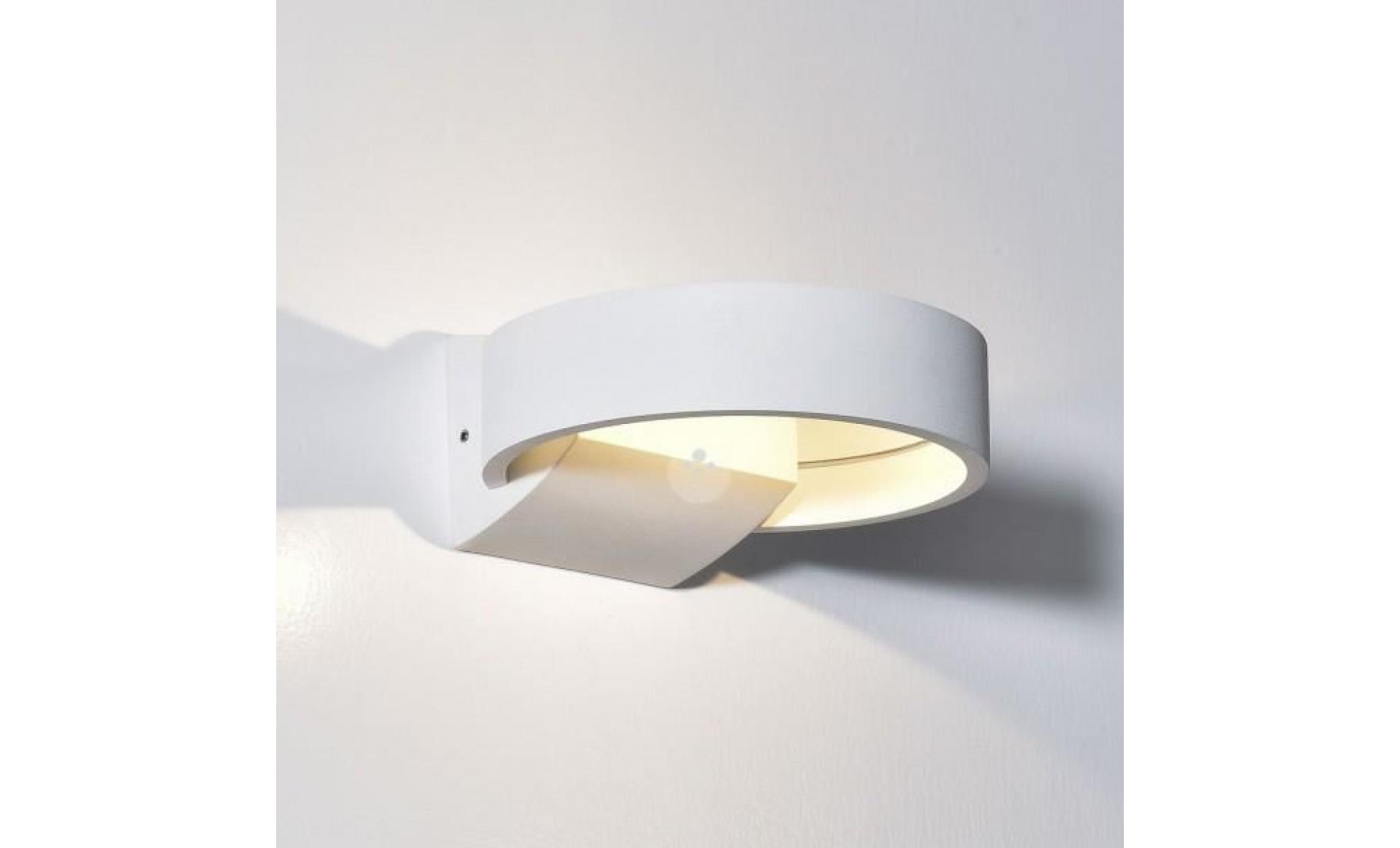 Applique LED design aluminium cercle blanche - Arca