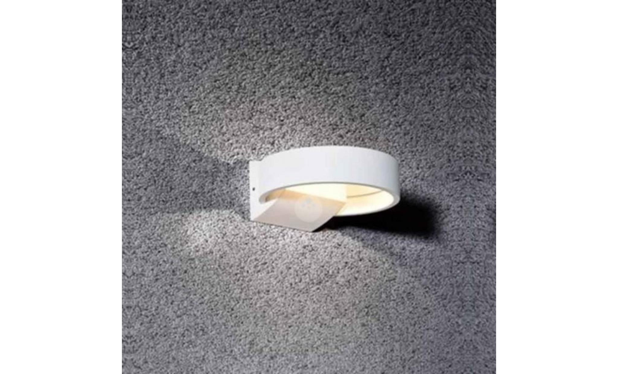 Applique LED design aluminium cercle blanche - Arca pas cher