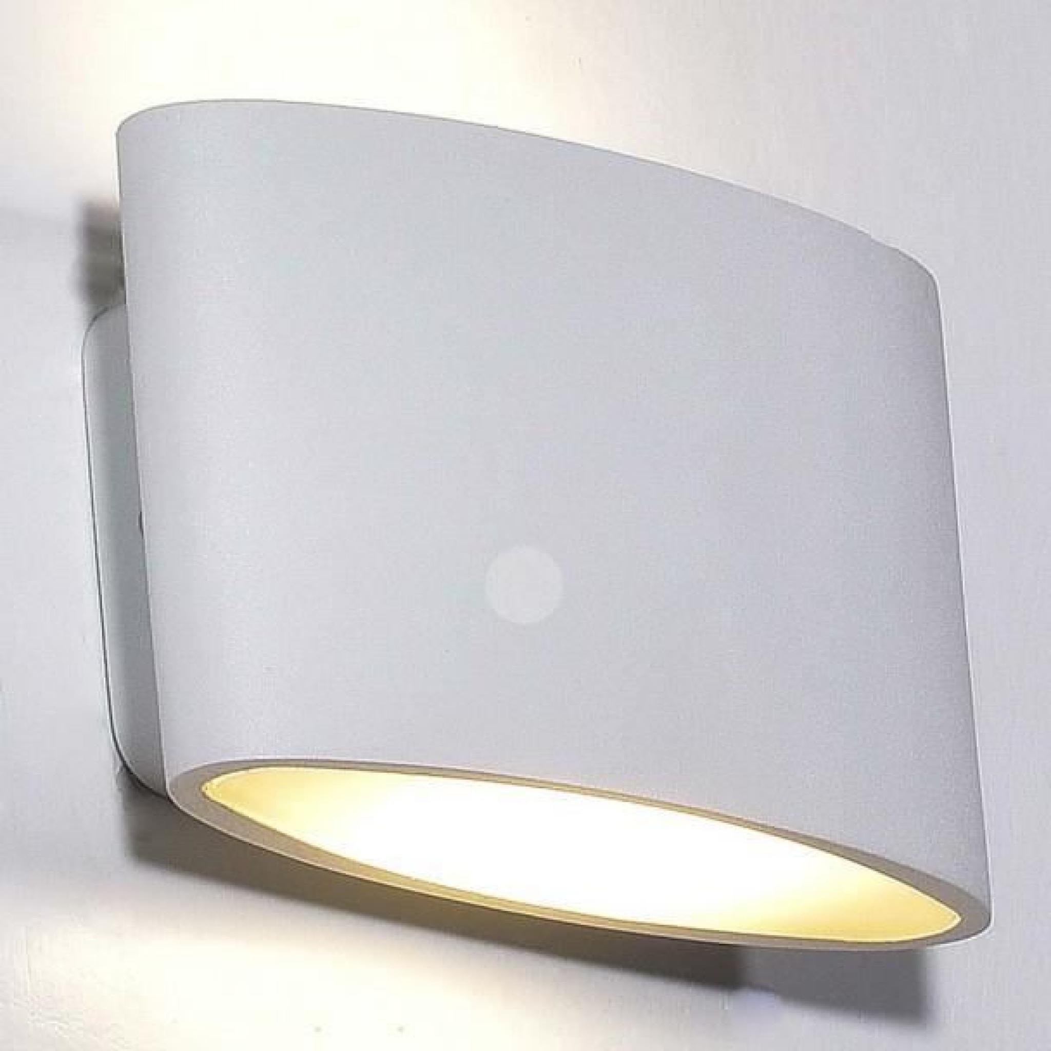 Applique LED design aluminium rectangle blanche - Arca
