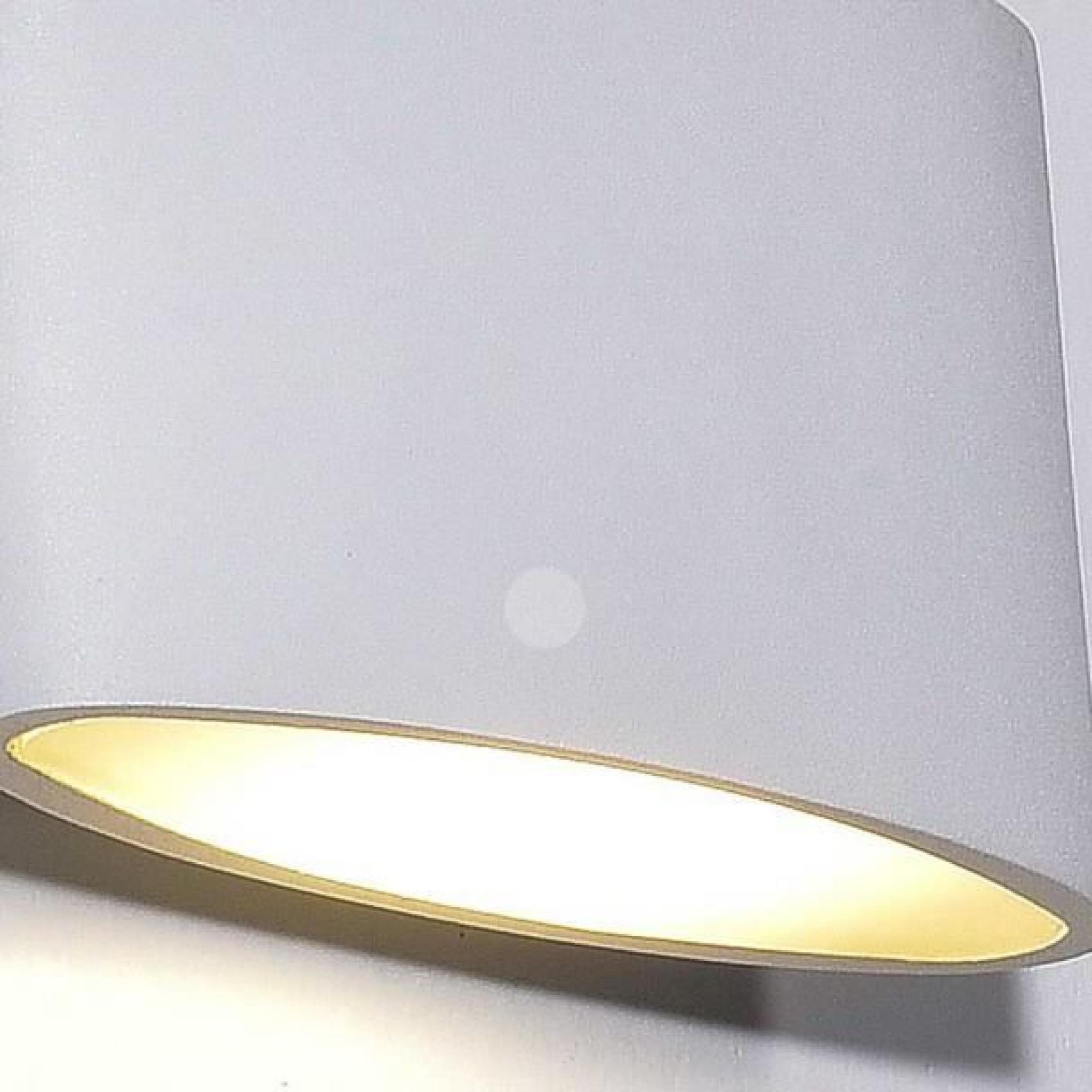 Applique LED design aluminium rectangle blanche - Arca pas cher