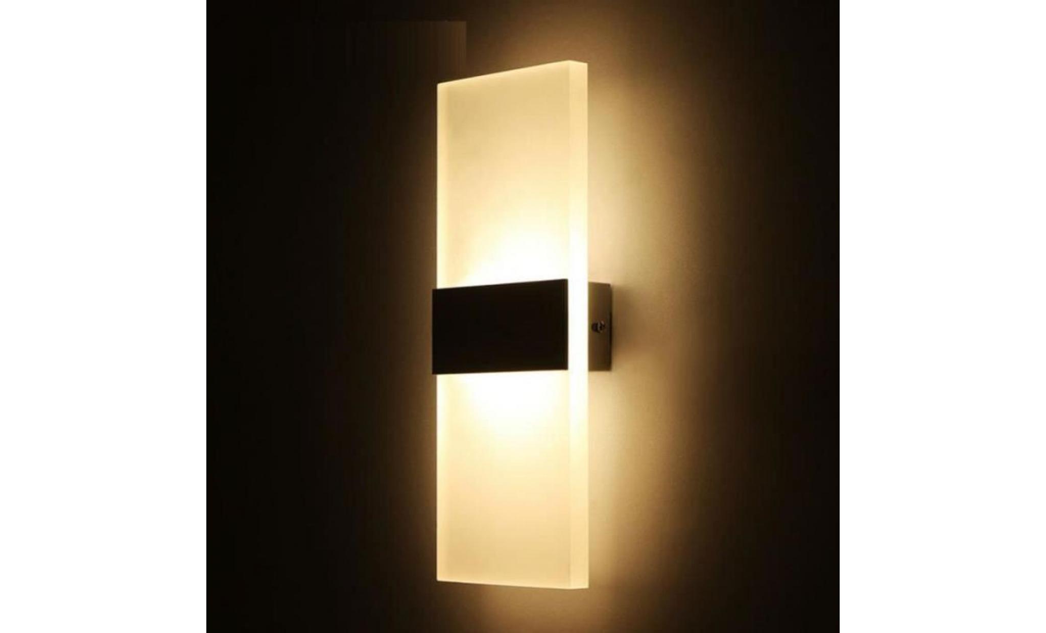 applique led lumière de mur de bouton poussoir pour le salon salle de bain chambre lumière luminaire veilleuse