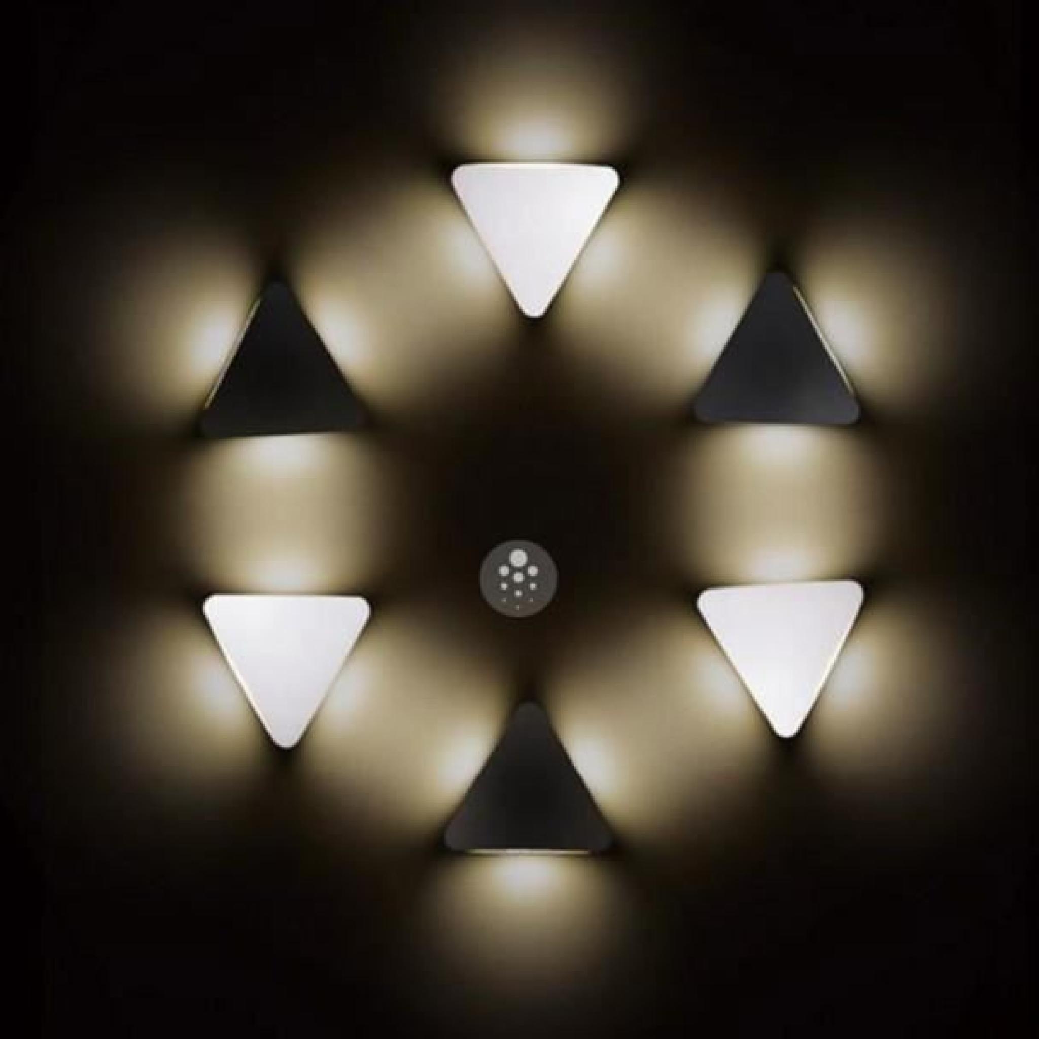 Applique LED triangle aluminium blanche design - Bowa pas cher