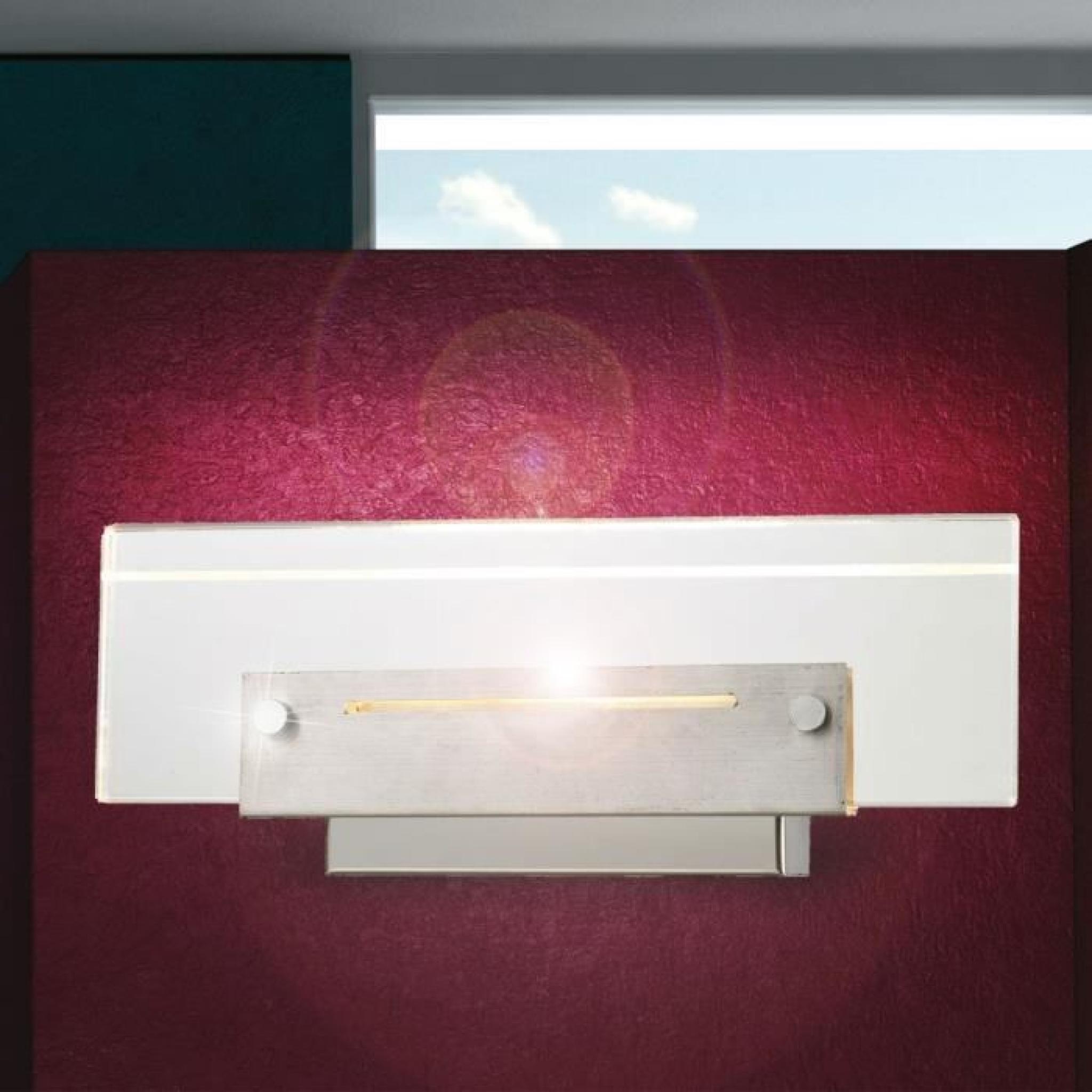 Applique luminaire mural lampe DEL 6 watts éclairage chrome couloir salle de bains pas cher