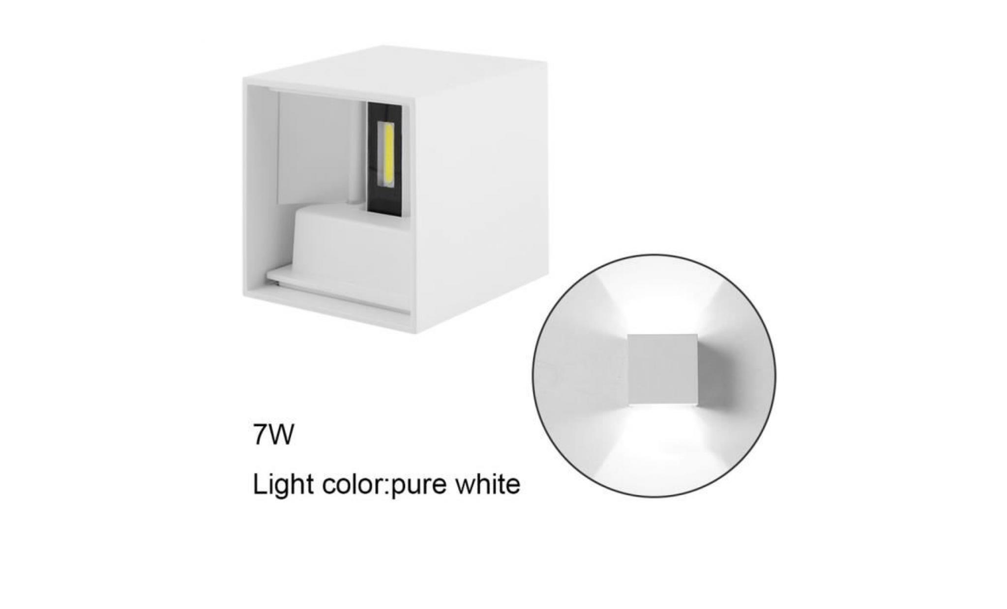 applique murale 7w led lampe carrée interieur réglable éclairage pour chambre   couleur noir   lumière blanc chaud pas cher