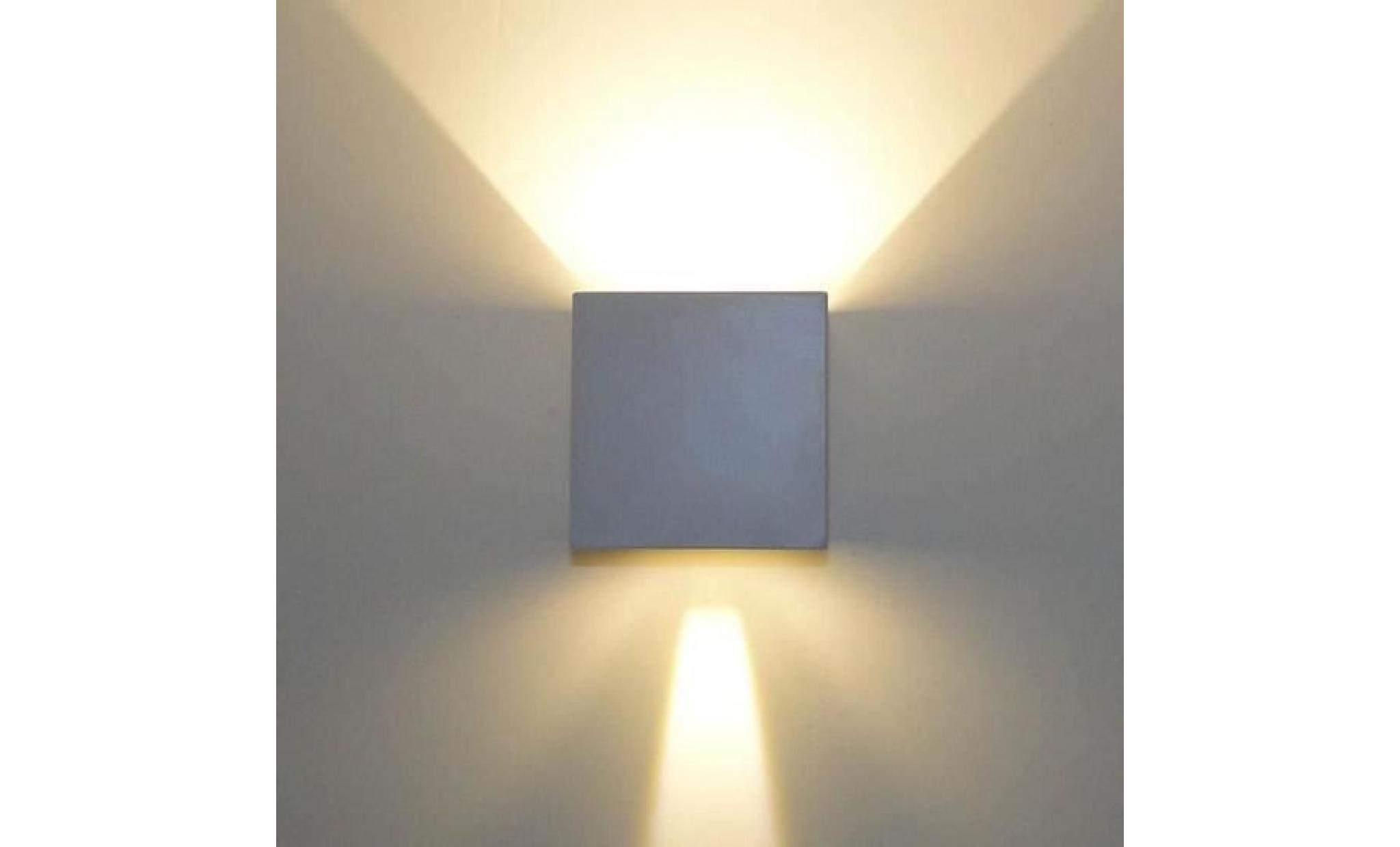Applique murale blanche LED design Cubic pas cher