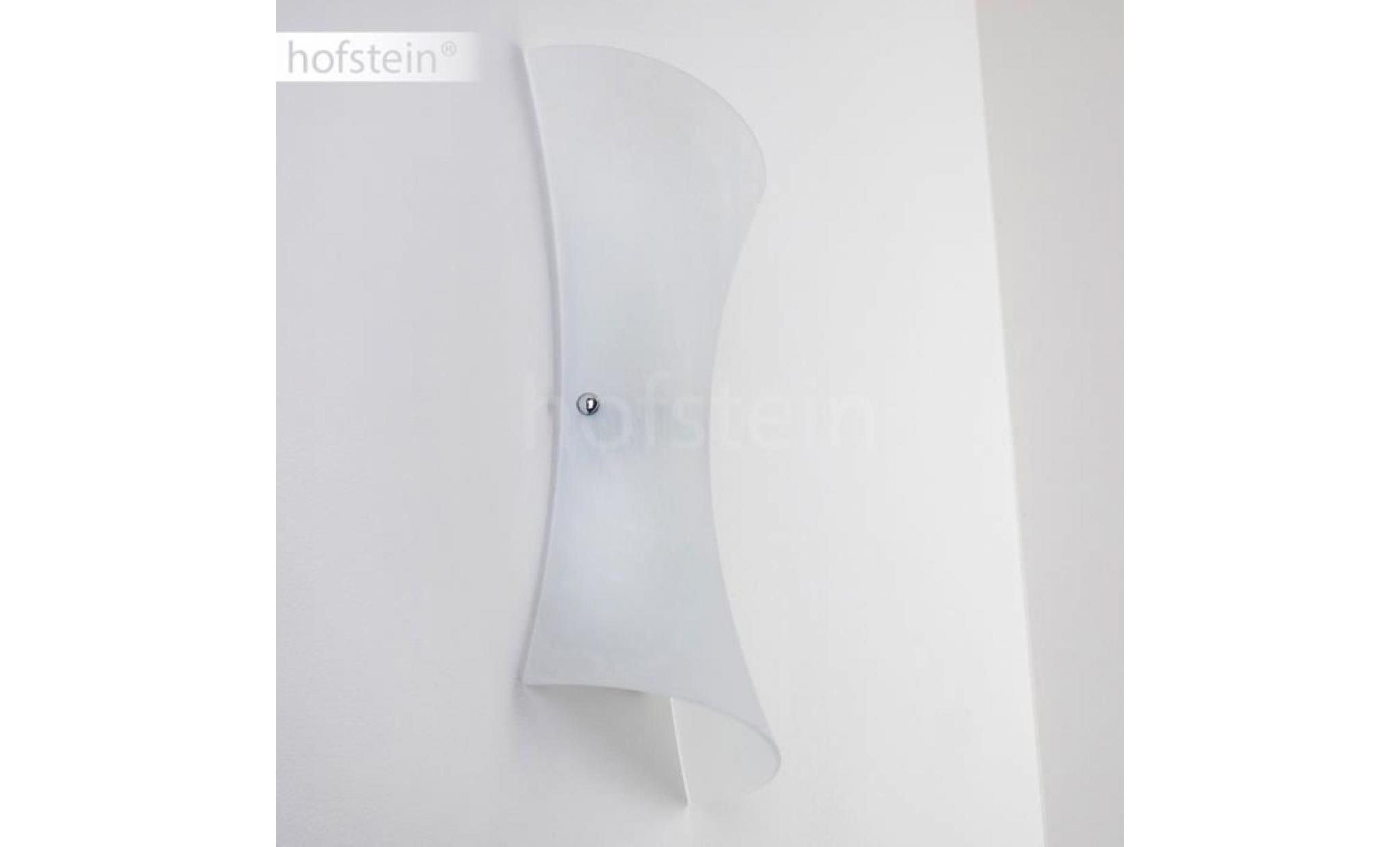 applique murale hofstein rivoli verre albâtre blanc pas cher